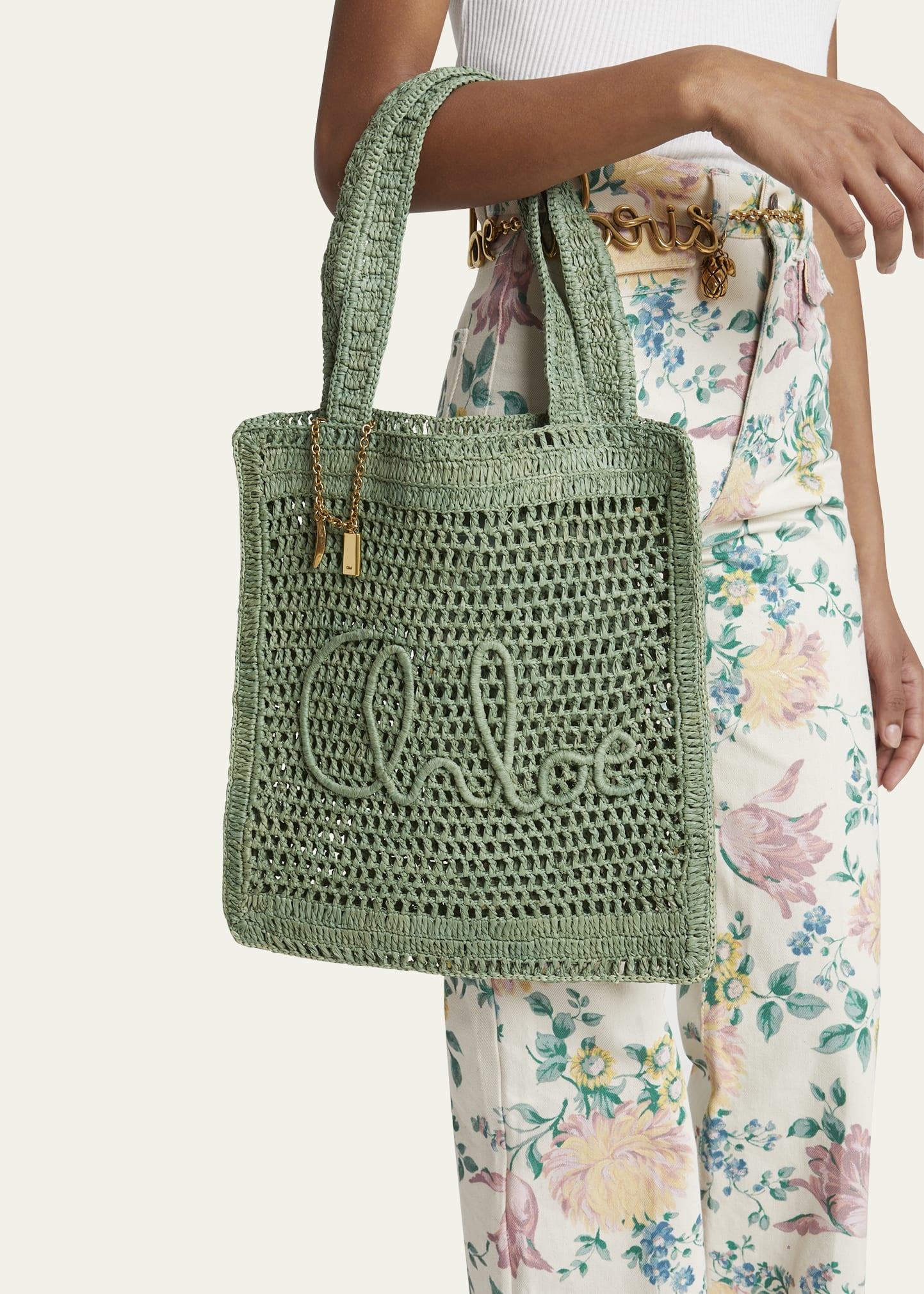 Summer Banana Tote Bag in Crochet Fabric - 2