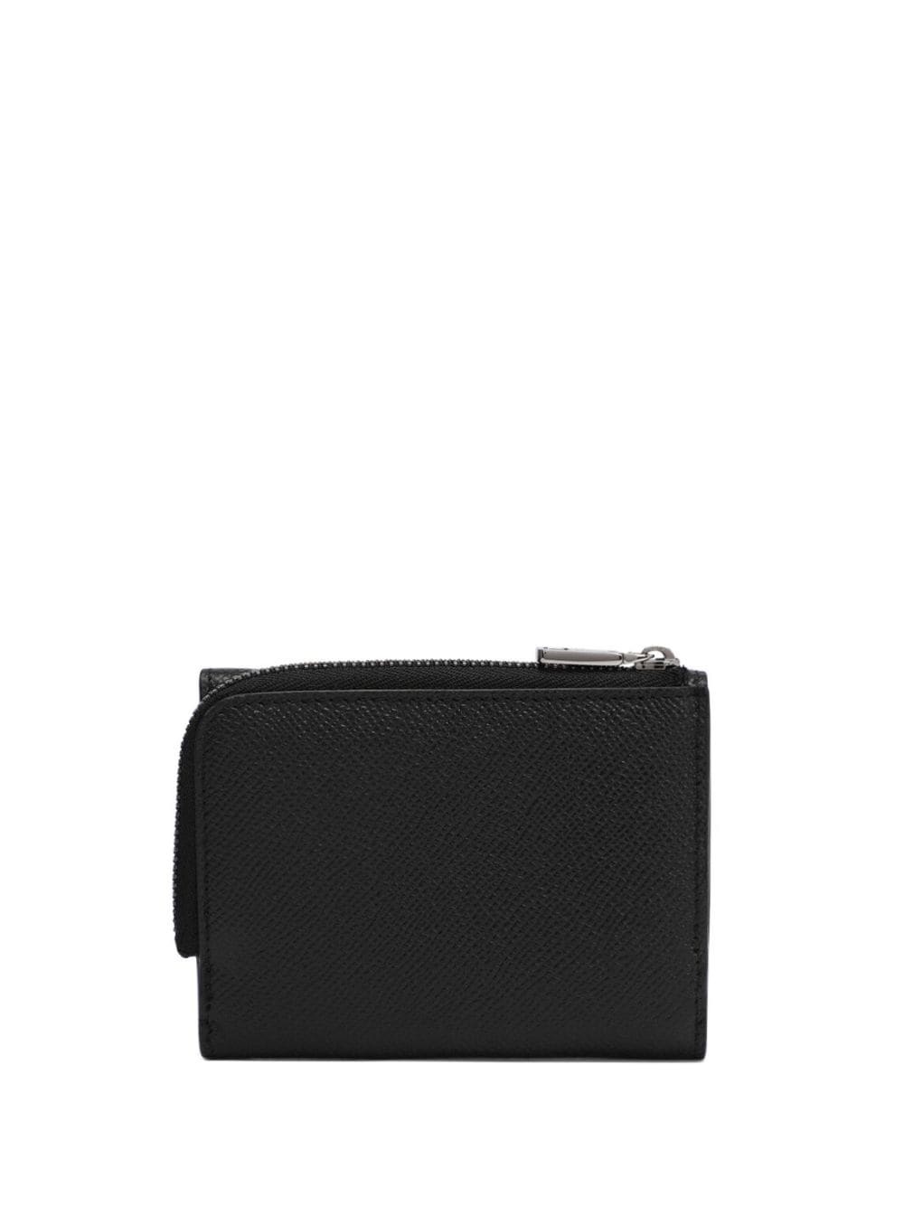 logo-plaque leather wallet - 2