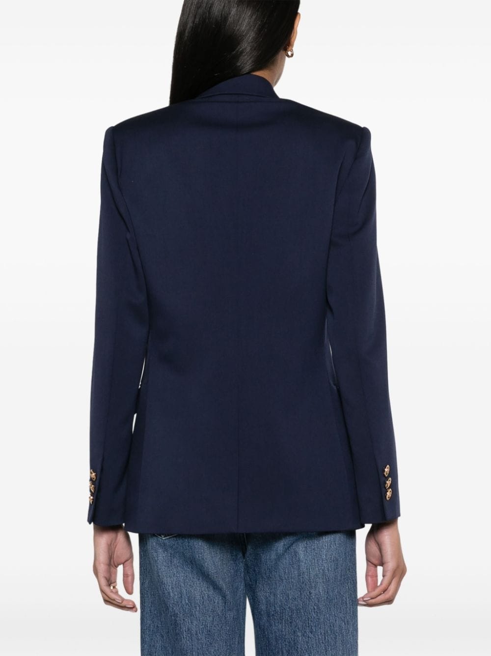 Medusa Head-buttons wool blazer - 4