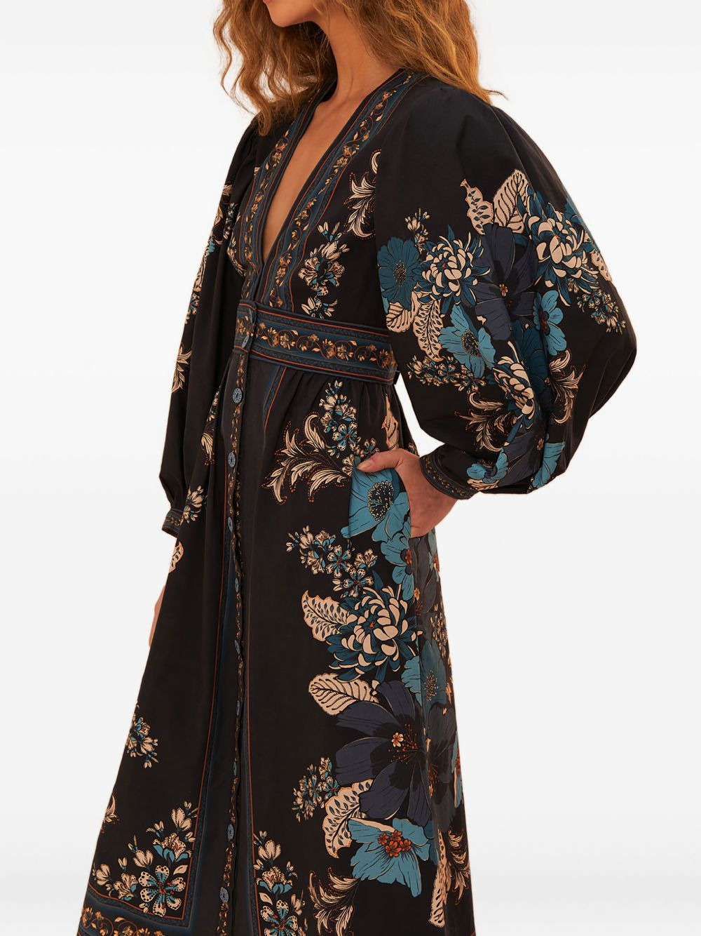 Blossom Tapestry floral-print button-front midi dress - 5