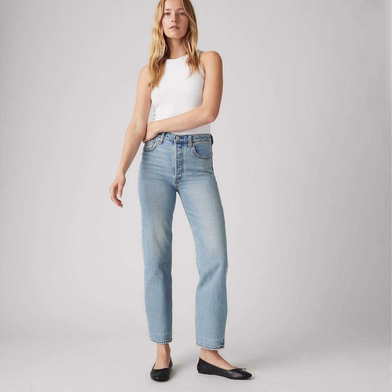 RIBCAGE STRAIGHT ANKLE WOMEN'S JEANS - 3