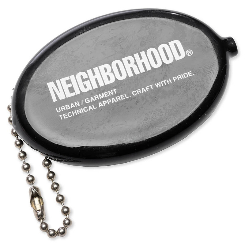 NEIGHBORHOOD LOGO . COIN CASE - BLACK outlook