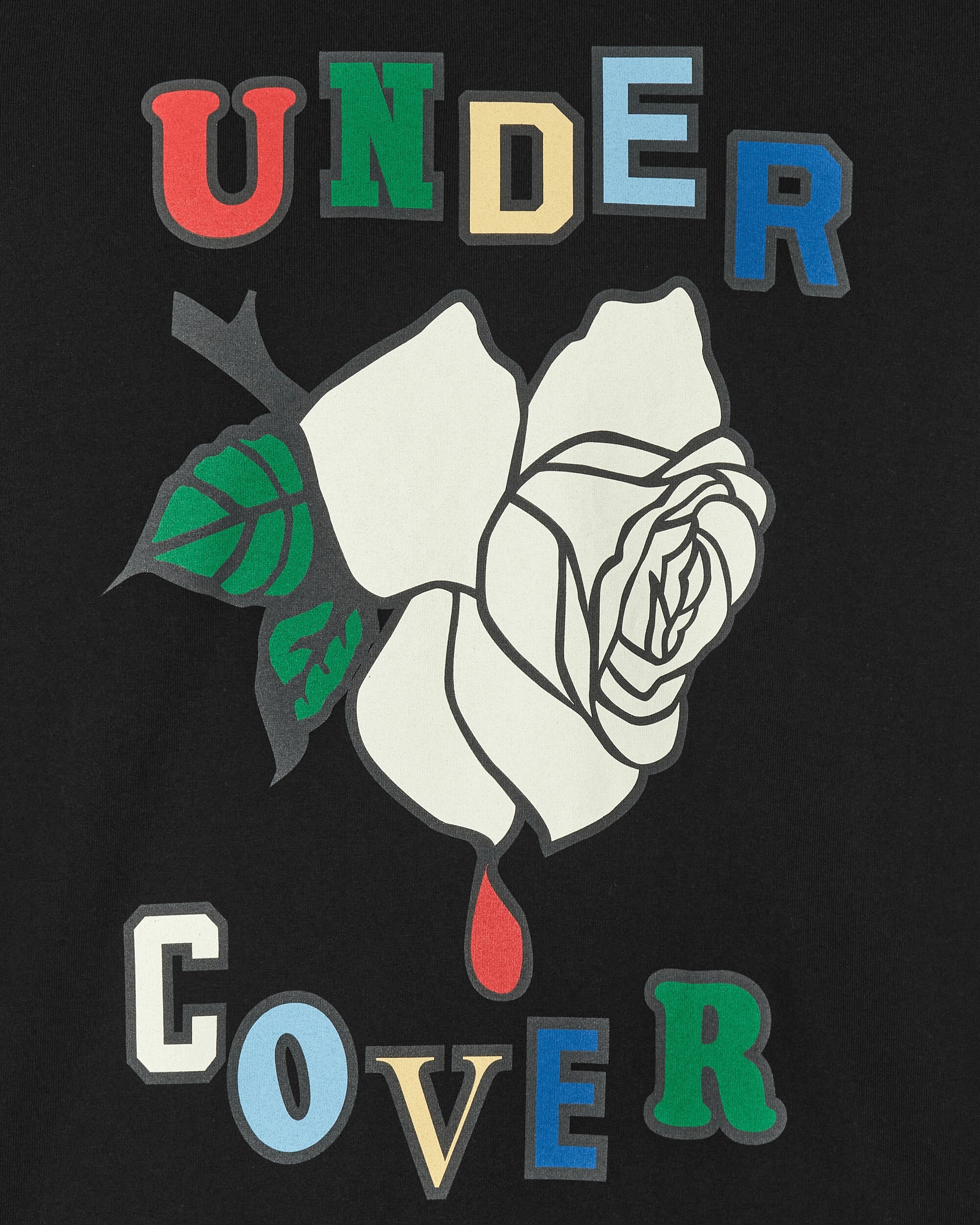 トップス UNDERCOVER MAD CIRCLE ROSE UNDERCOVER Rose T-Shirt Black | slamjam | REVERSIBLE