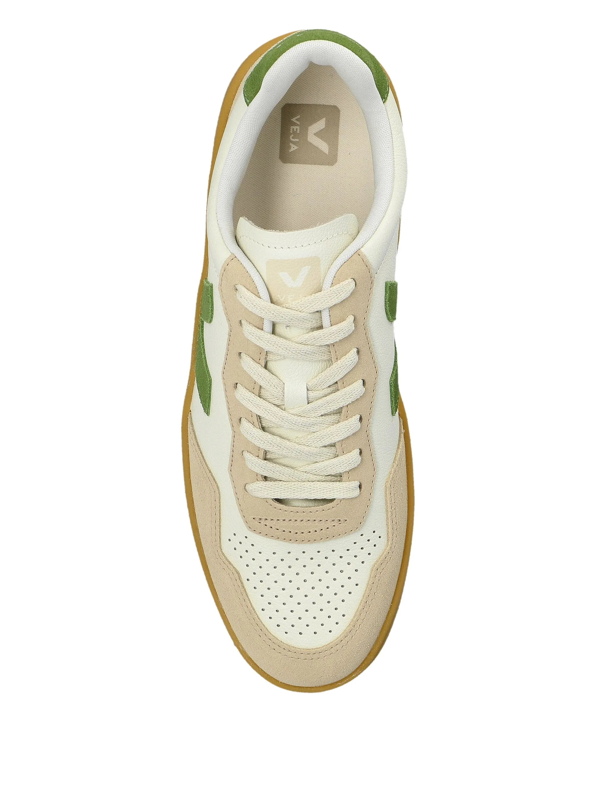 Veja V-90 Leather Suede Sneakers - 4