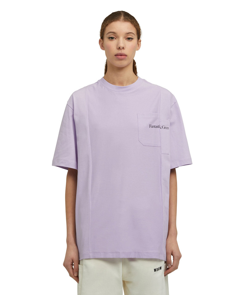 Organic cotton crewneck t-shirt from the MSGM Fantastic Green Capsule 7
