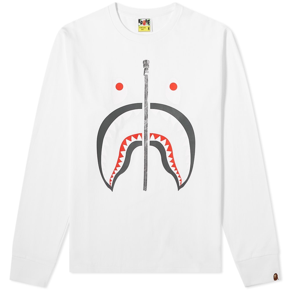 A Bathing Ape Long Sleeve Shark Tee - 1