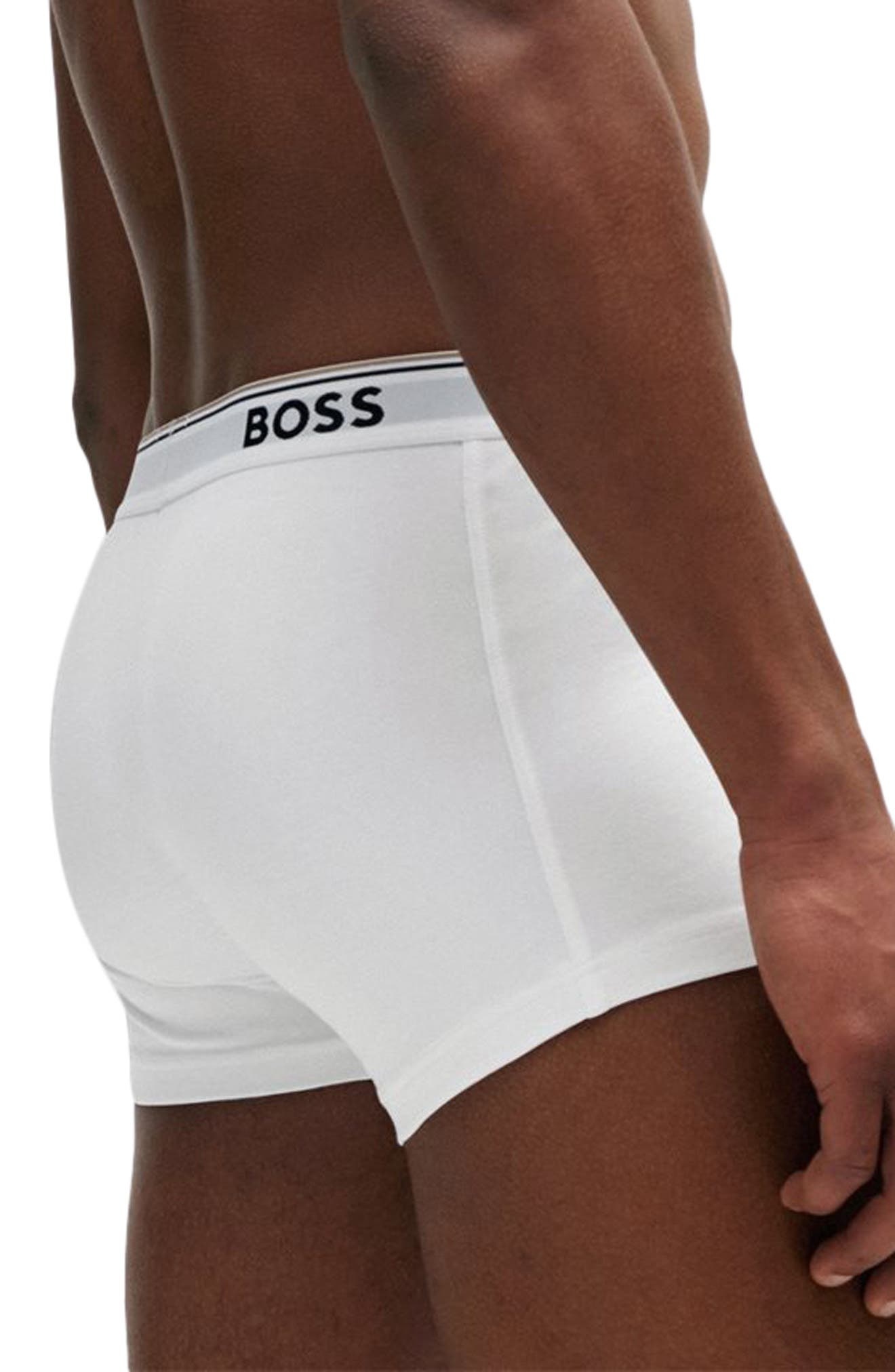 BOSS 3-Pack Power Stretch Cotton Trunks in White at Nordstrom - 2