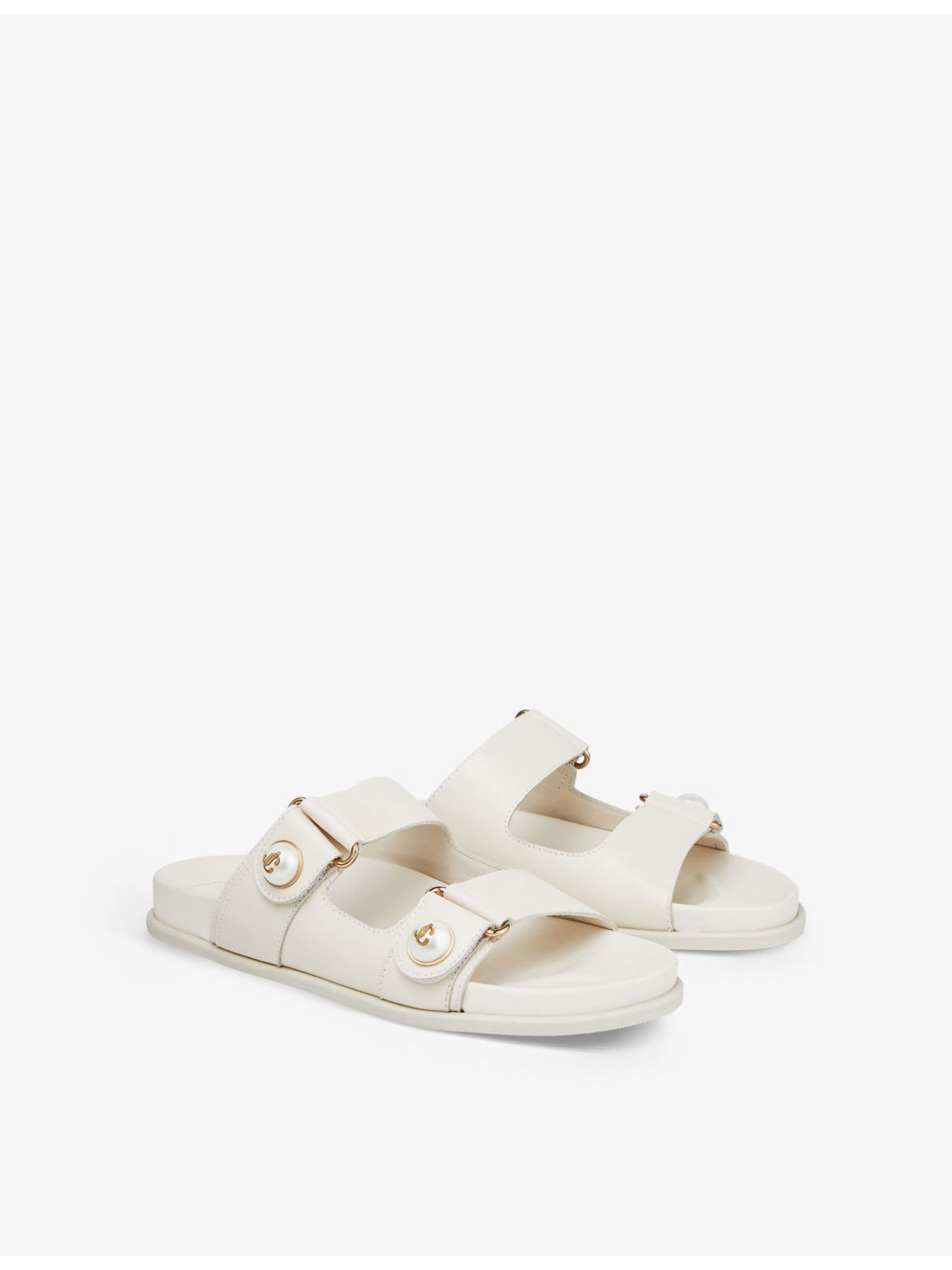 Fayence pearl-embellished leather sandals - 3