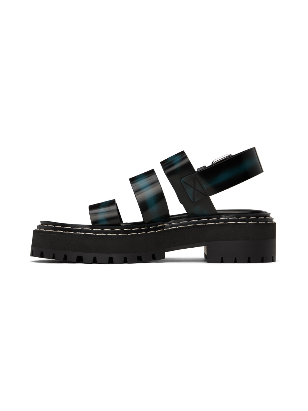 Black Lug Sandals - 3