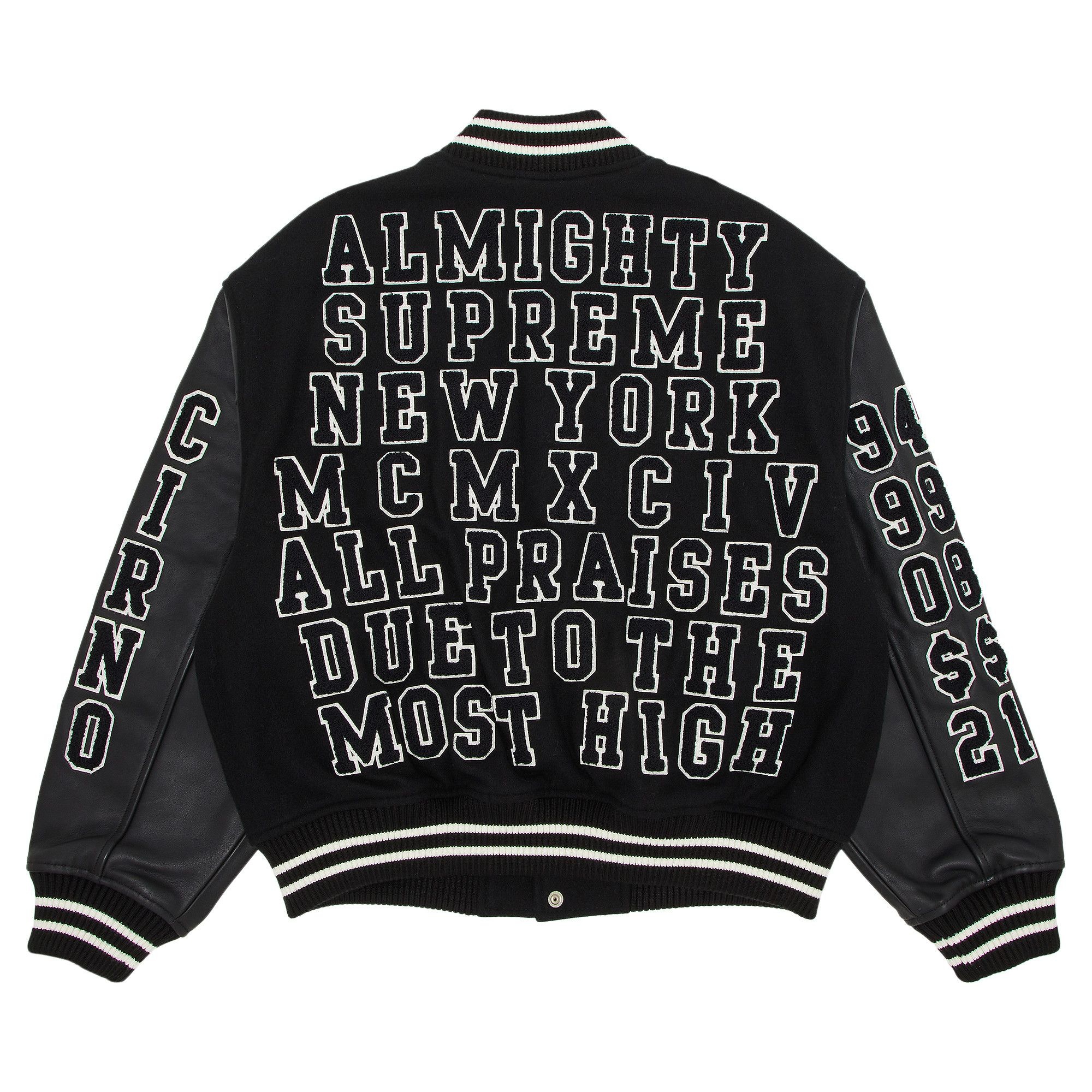 Supreme Praises Varsity Jacket 'Black' - 2
