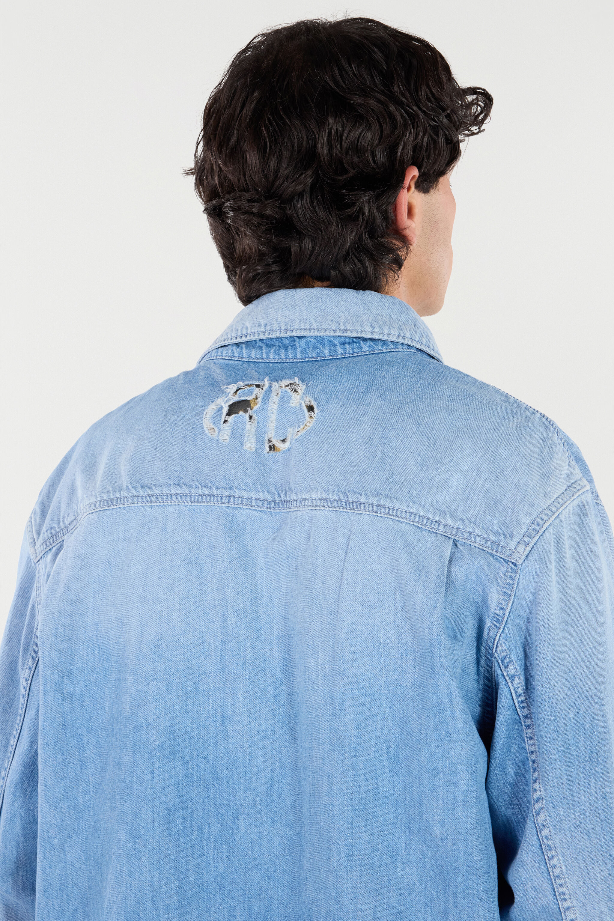 Denim Shirt With Jewel Buttons - 6