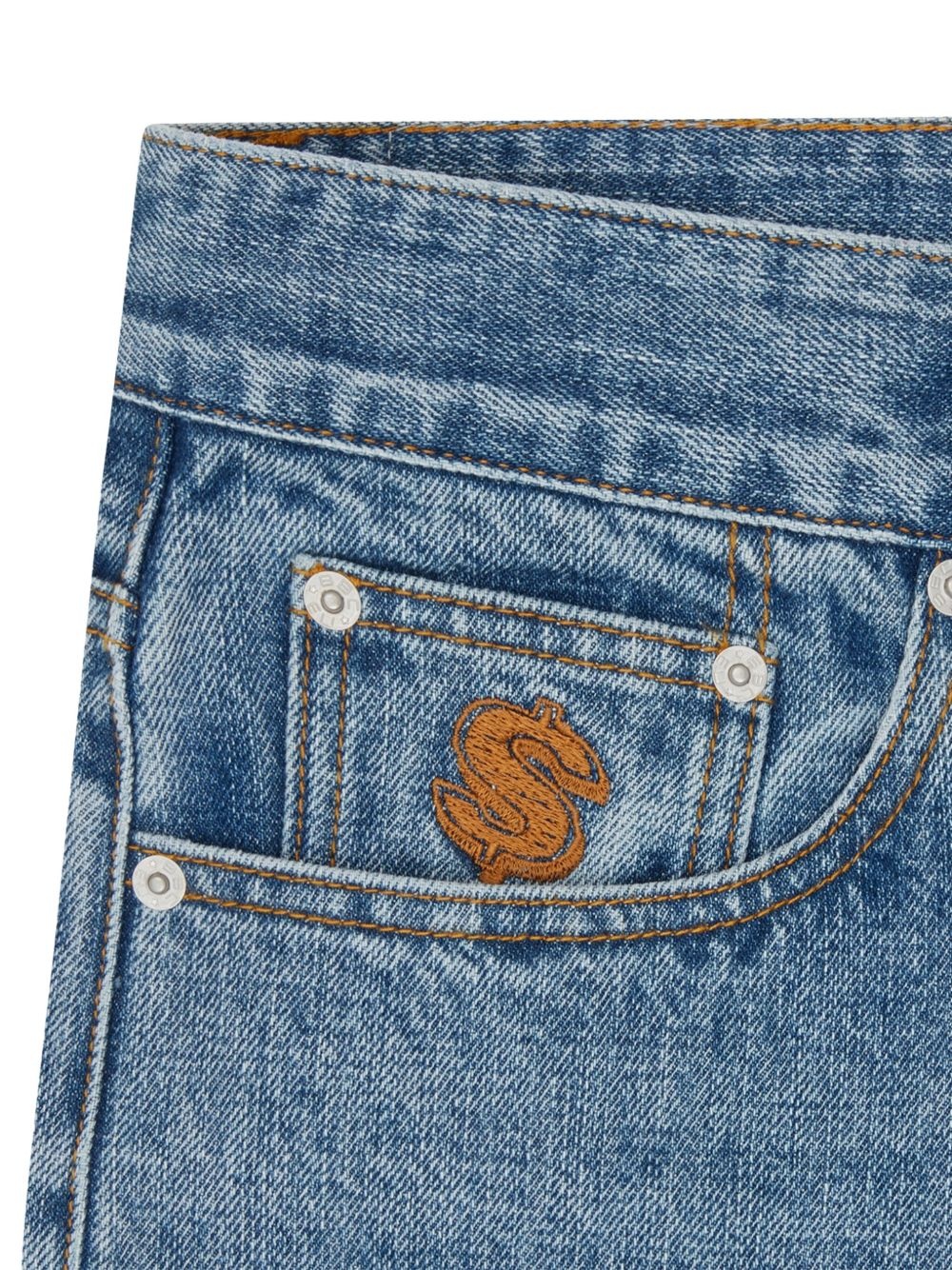 embroidered-pocket jeans - 5