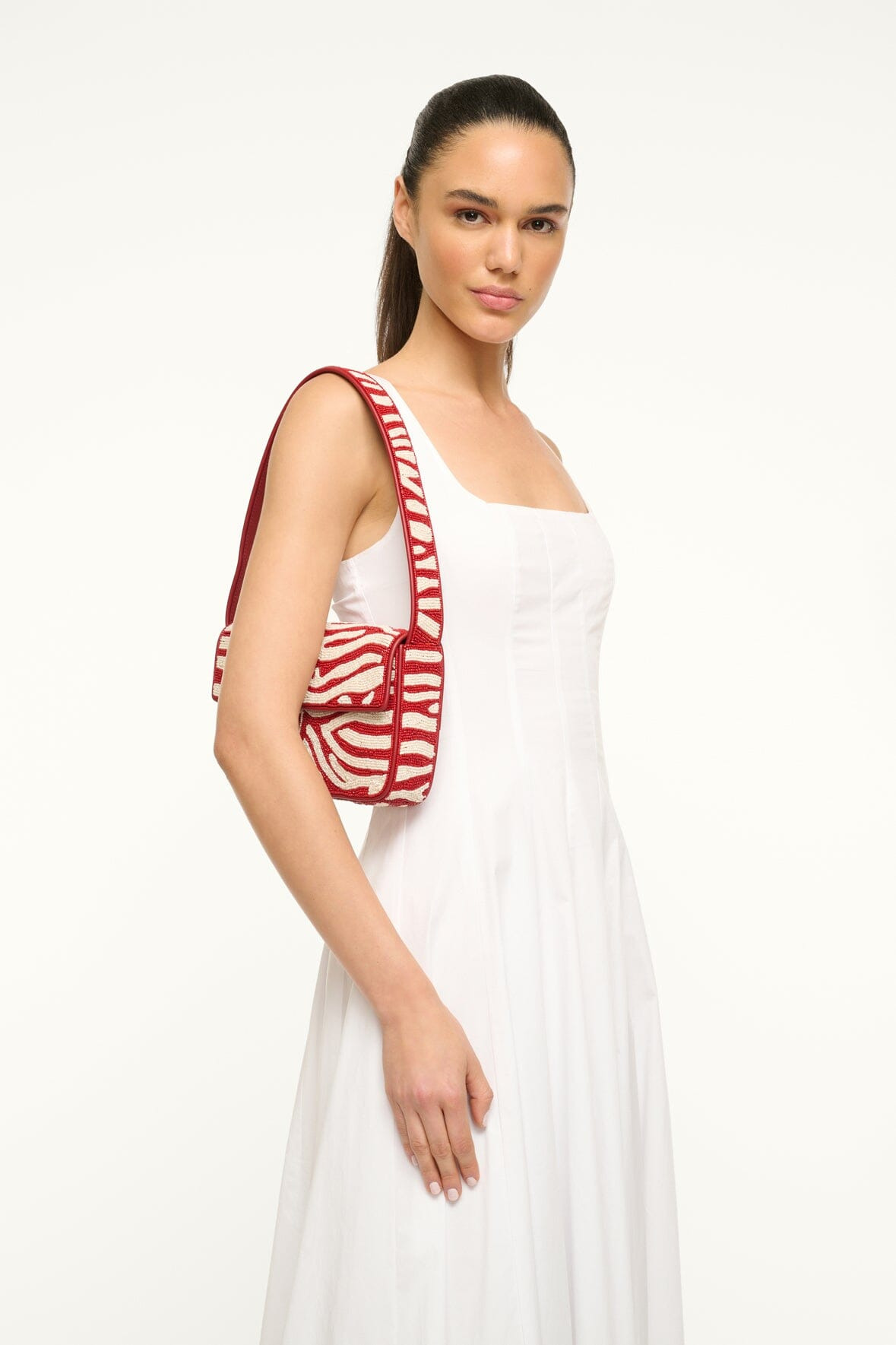 TOMMY BEADED BAG | SCARLET WHITE - 2