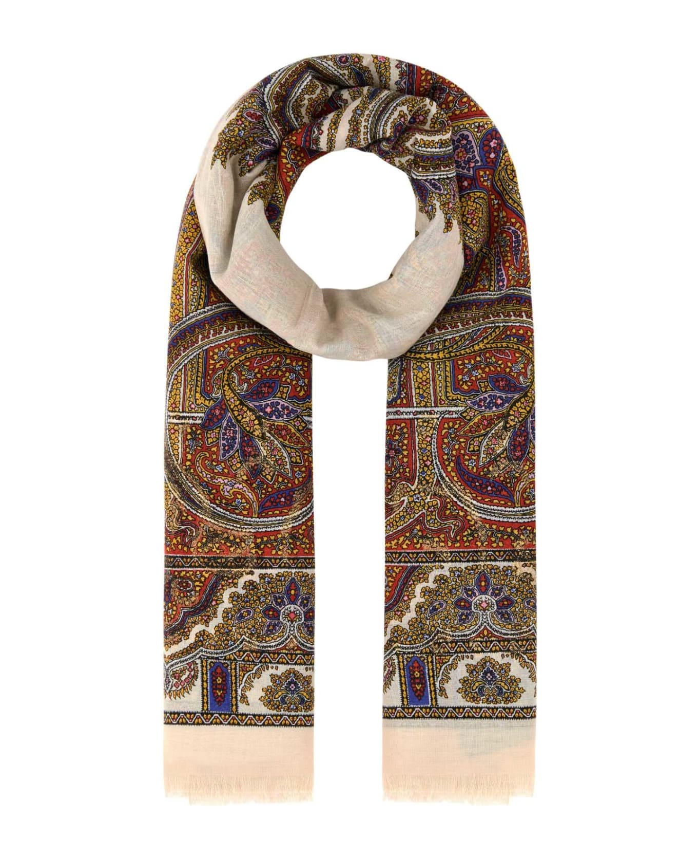 Embroidered Modal Blend Scarf - 1