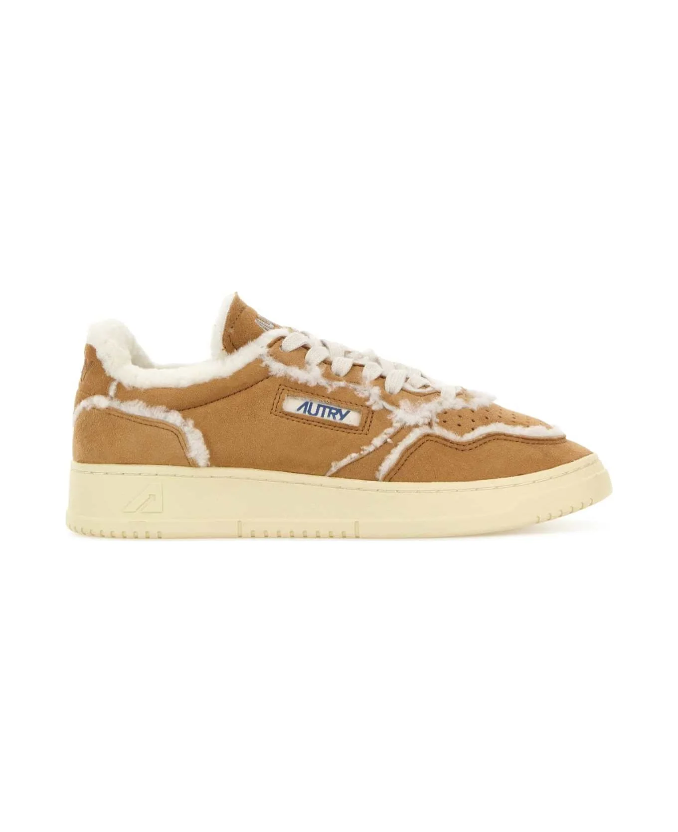 Camel Suede Medalist Sneakers - 1