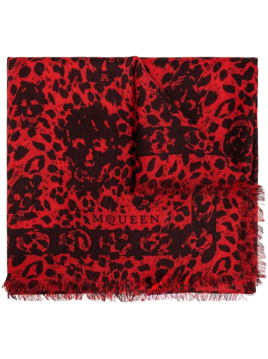 Alexander Mcqueen "Leopard Skull" Foulard - 1