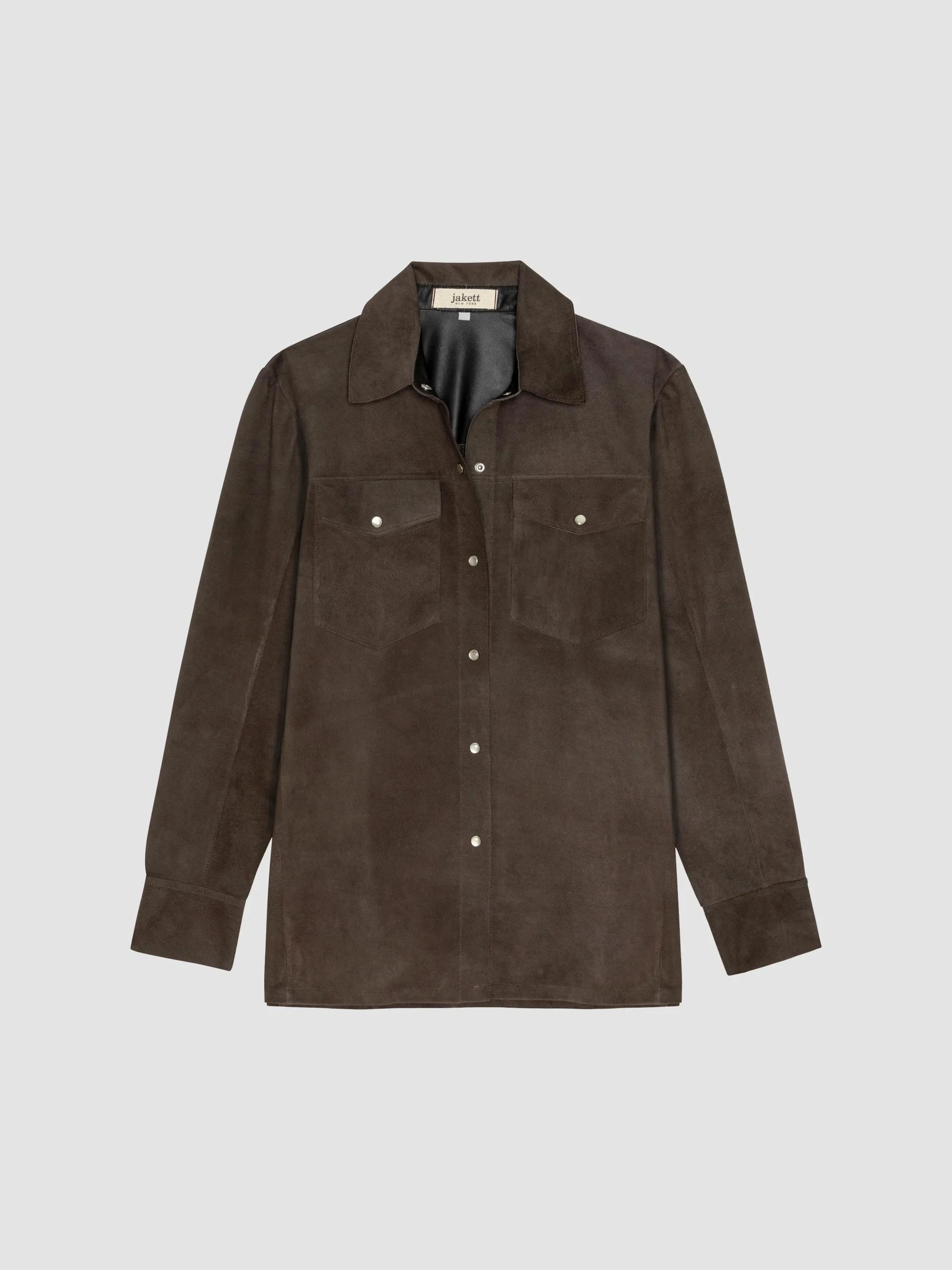 Women's Dean Suede Spread-Collar Jacket - Espresso - 1