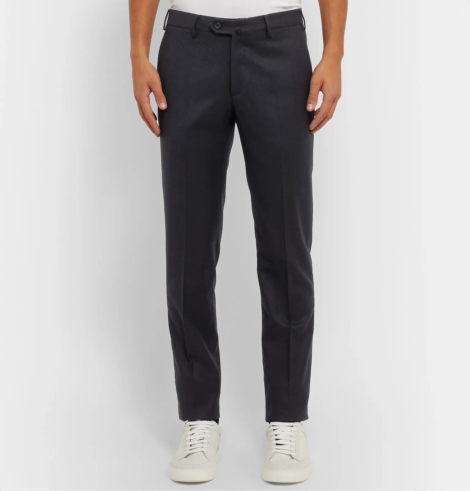 Slim-Fit Wool and Cashmere-Blend Trousers - 4