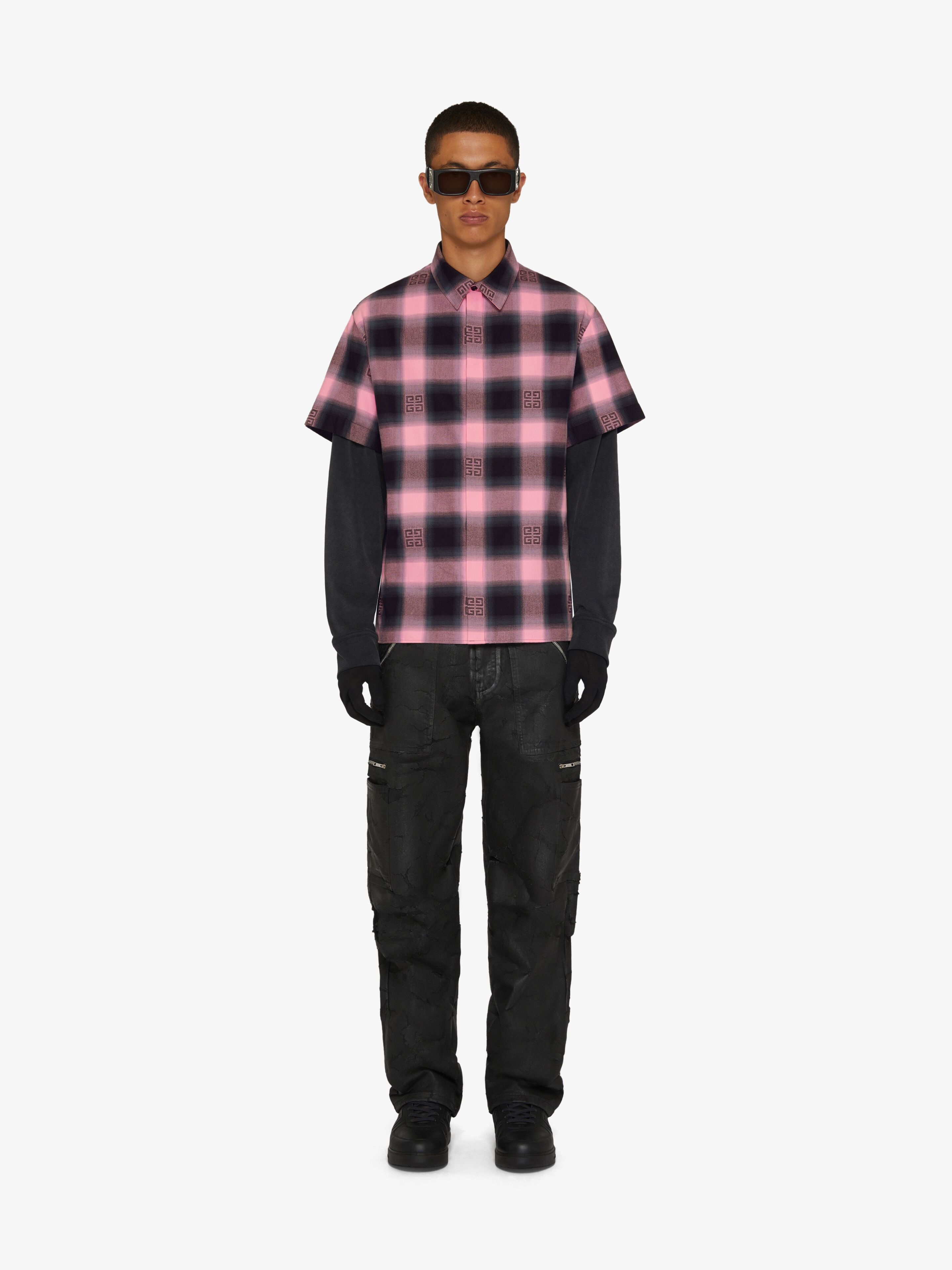 OVERSIZED SHIRT IN 4G CHECKED FLANNEL - 2