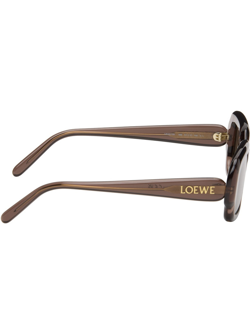 Loewe Brown Rectangular Slim Sunglasses outlook