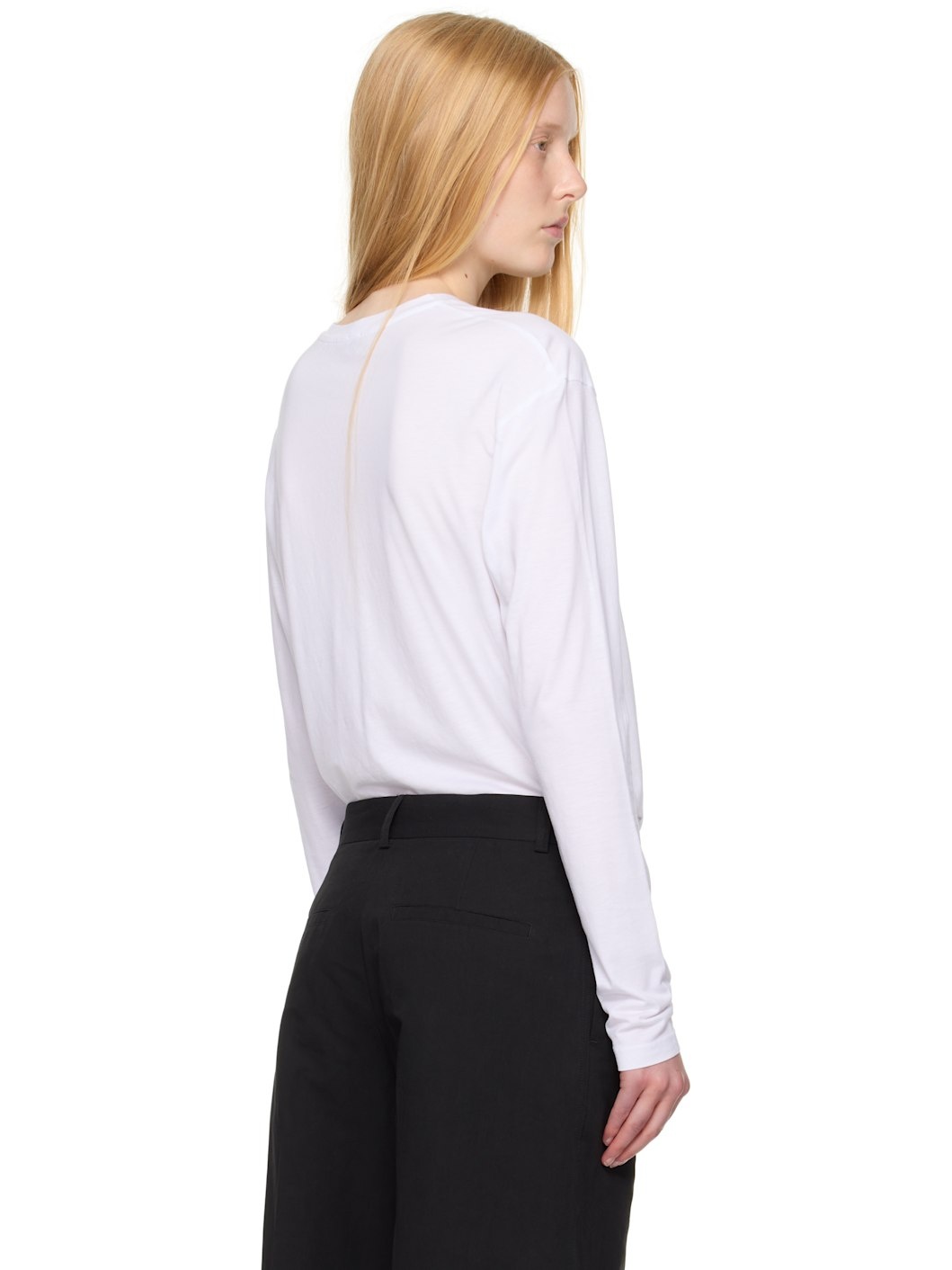 White Classic Long-Sleeve T-shirt - 3