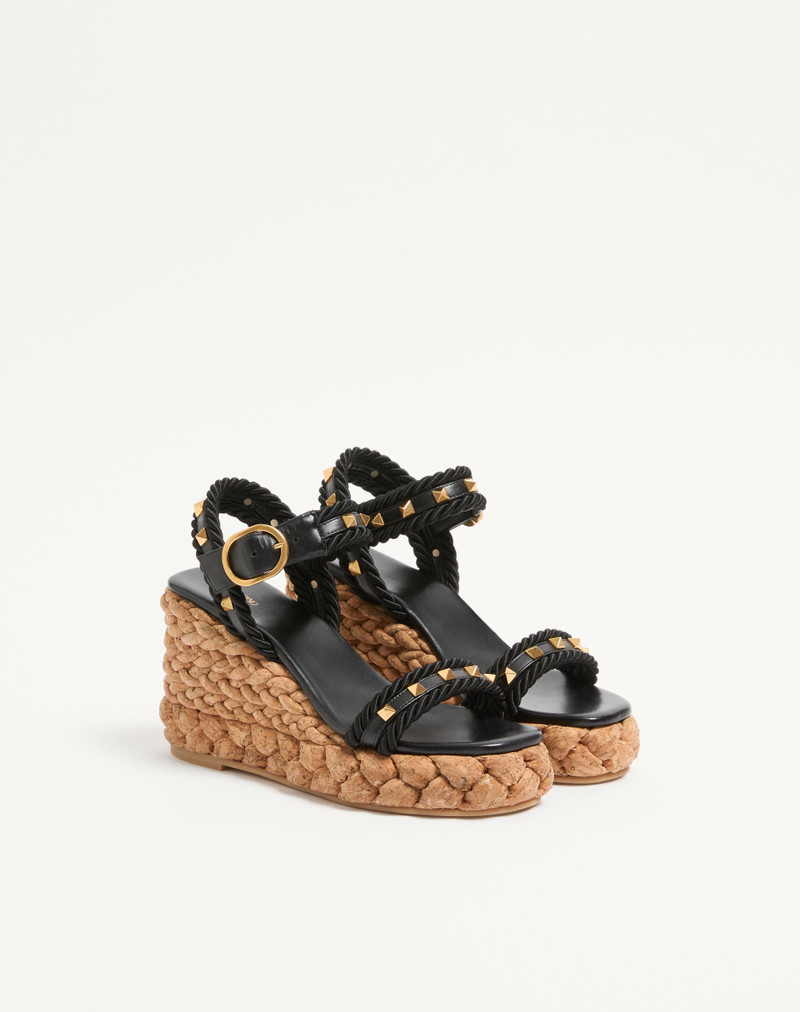 ROCKSTUD WEDGE IN CALFSKIN 100MM 2