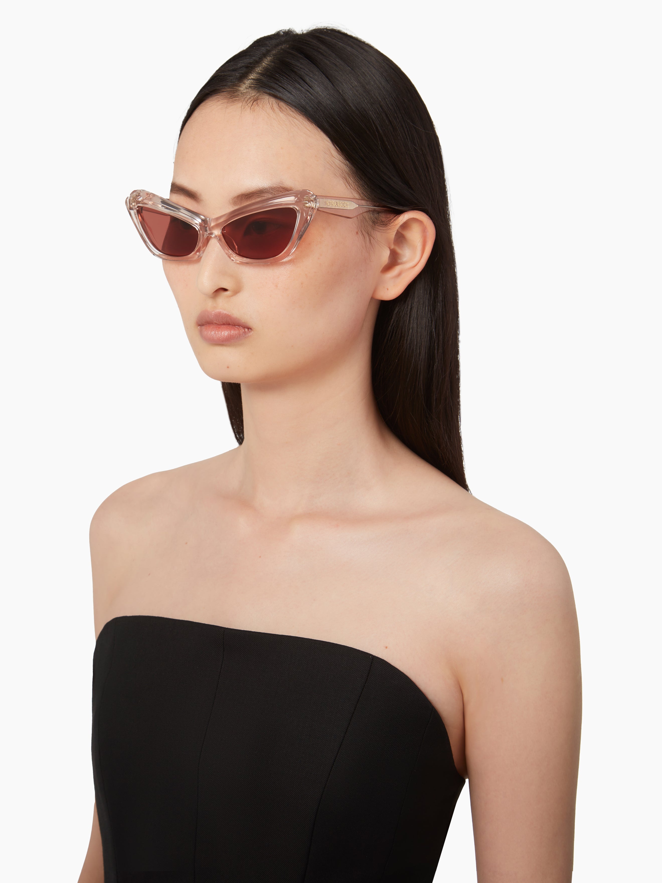 WAVES CAT-EYE TRANSPARENT SUNGLASSES - 5
