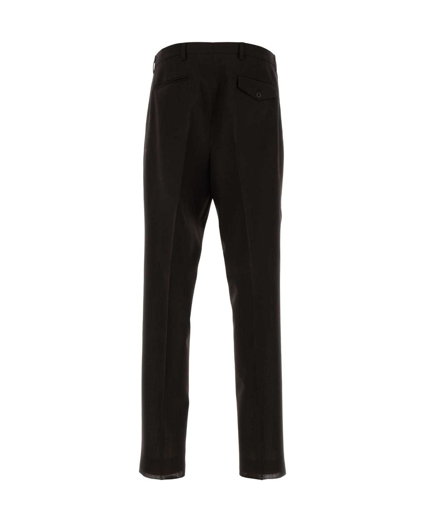 Dark Brown Wool Pant - 2