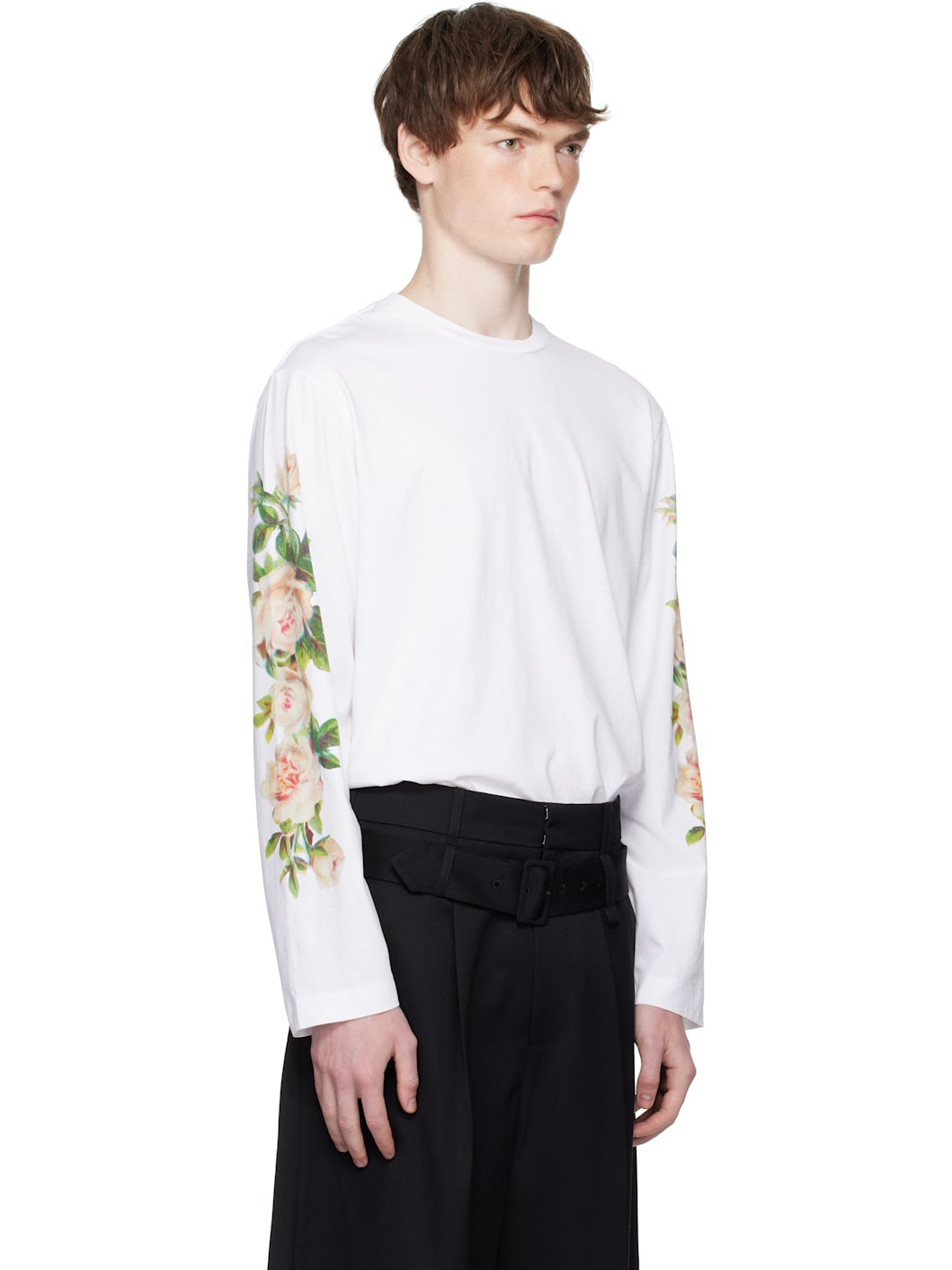 White Rose Bouquet Long Sleeve T-shirt - 2