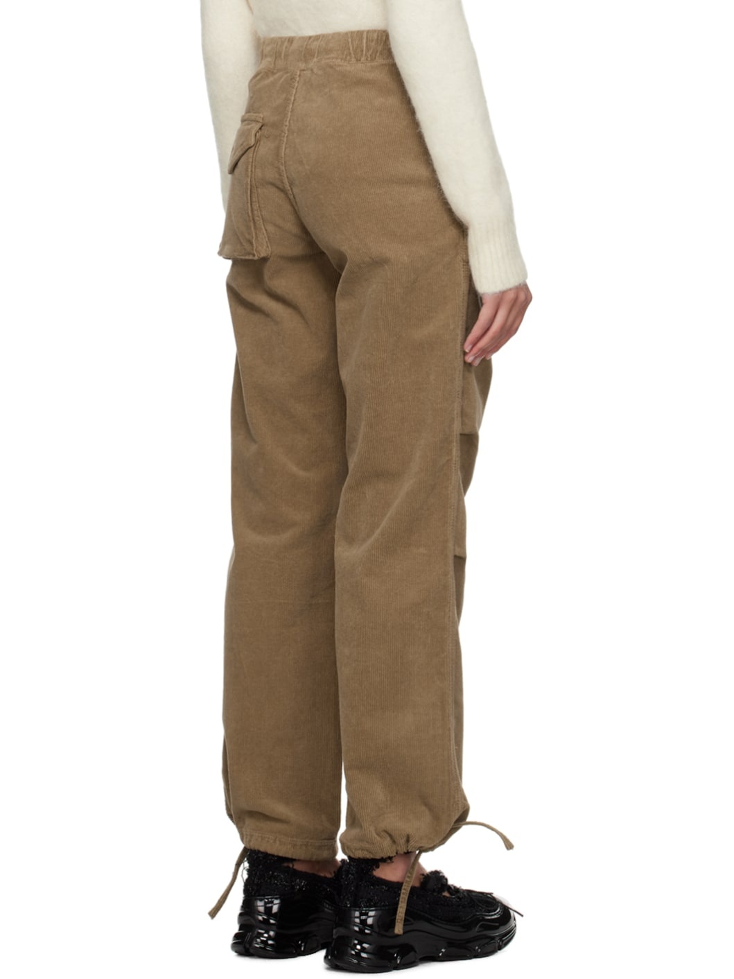 Tan Drawstring Trousers - 3