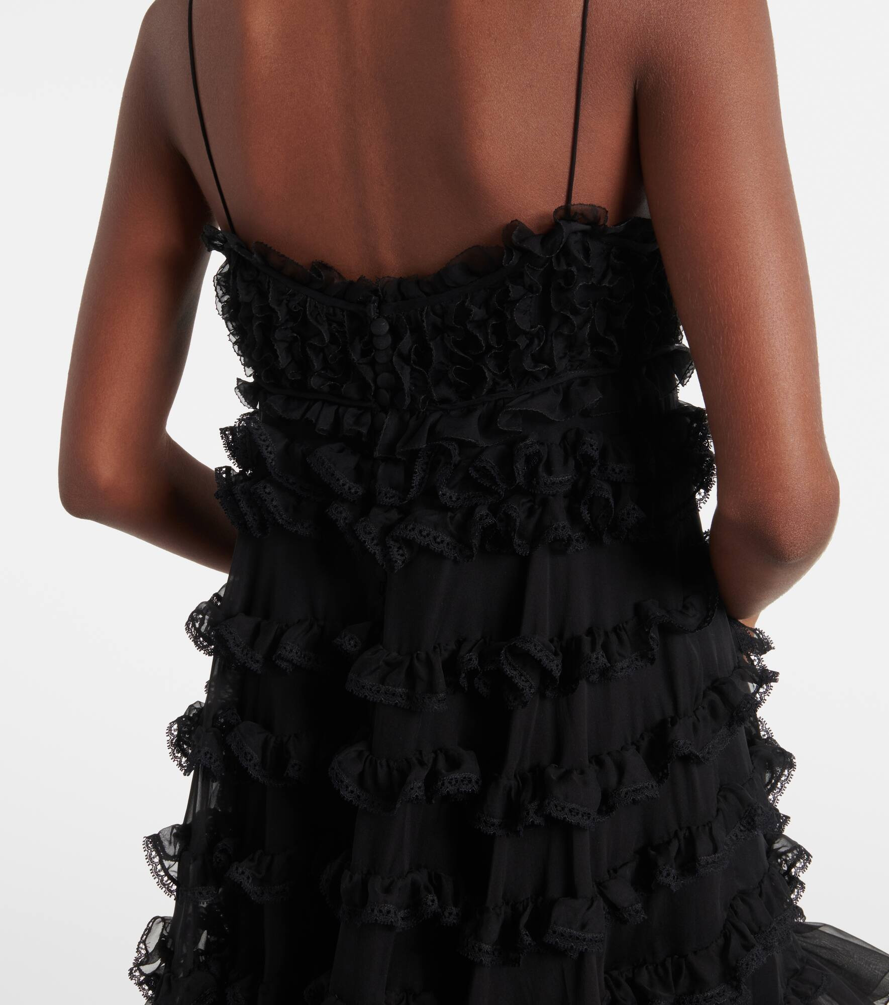Tiered silk tulle minidress - 6