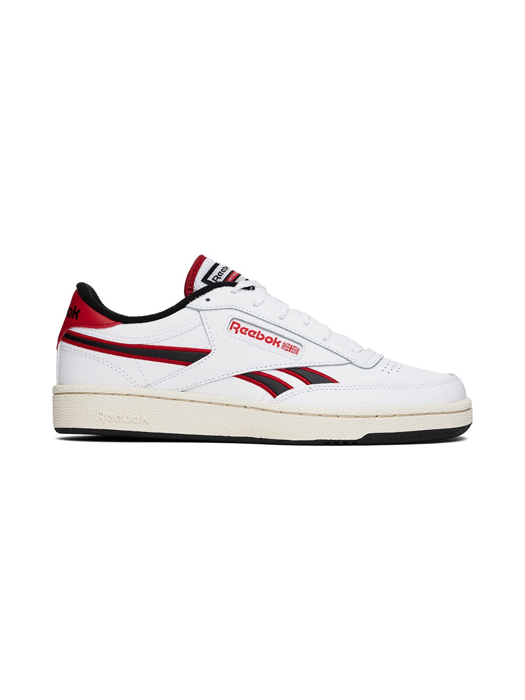 White & Red Club C Revenge Sneakers - 1