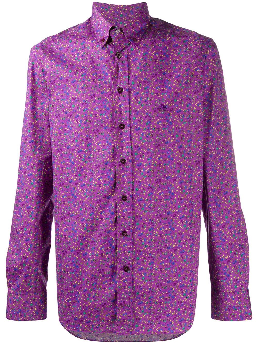 long sleeve floral print shirt - 1