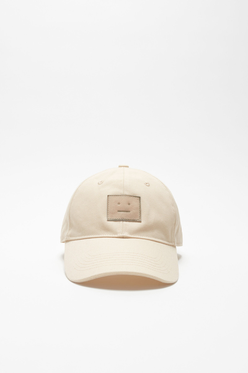 Leather Face patch cap - Oatmeal melange 1