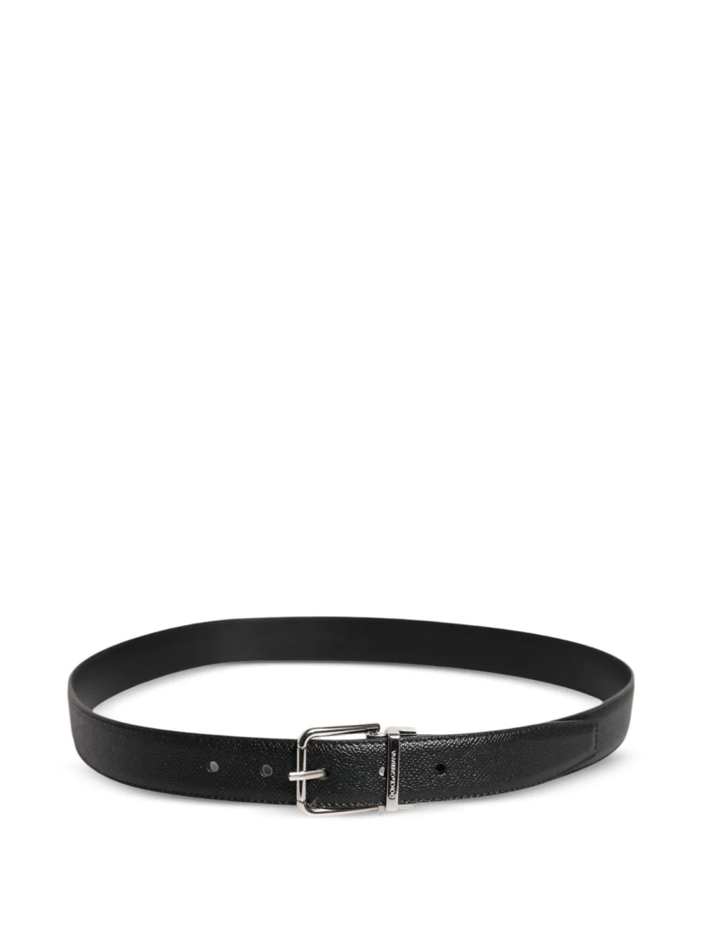 textured-leather buckle belt - 1