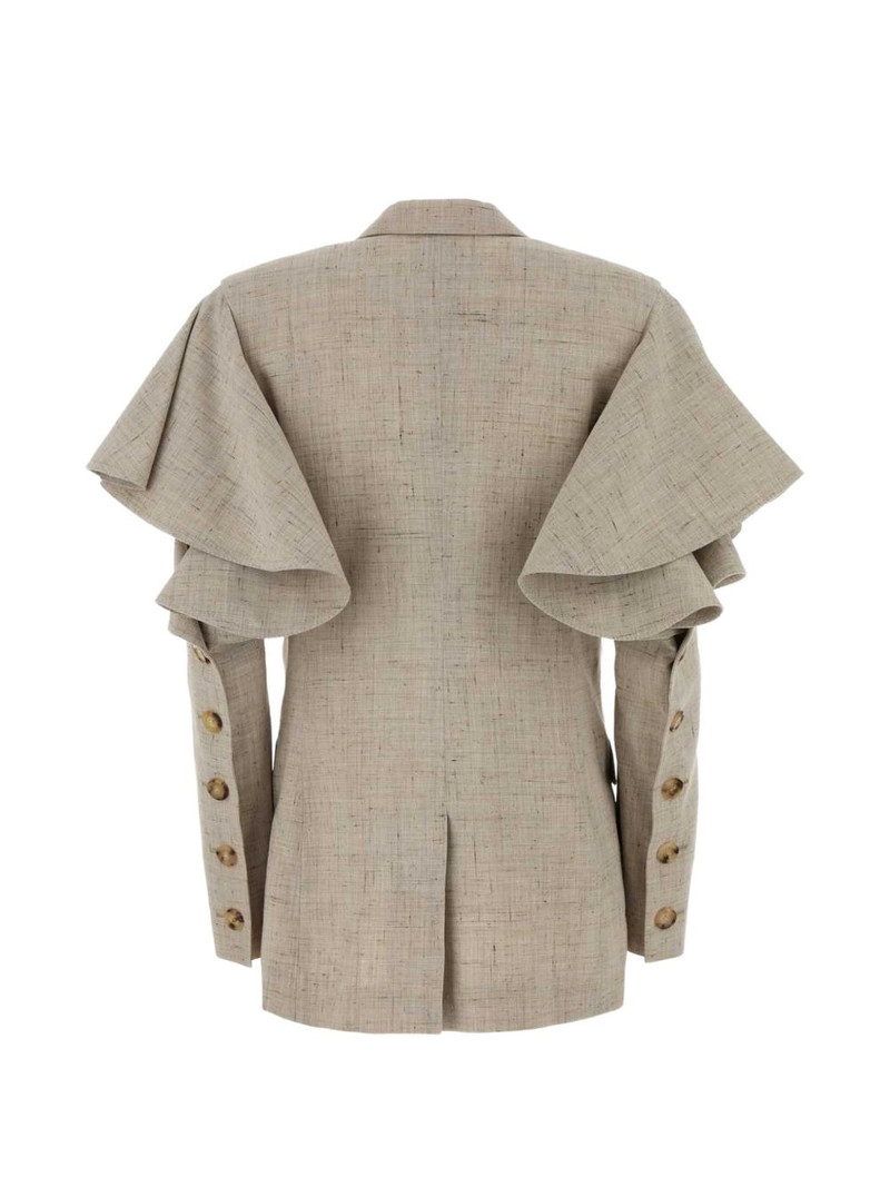 Moschino ruffled-sleeve blazer outlook