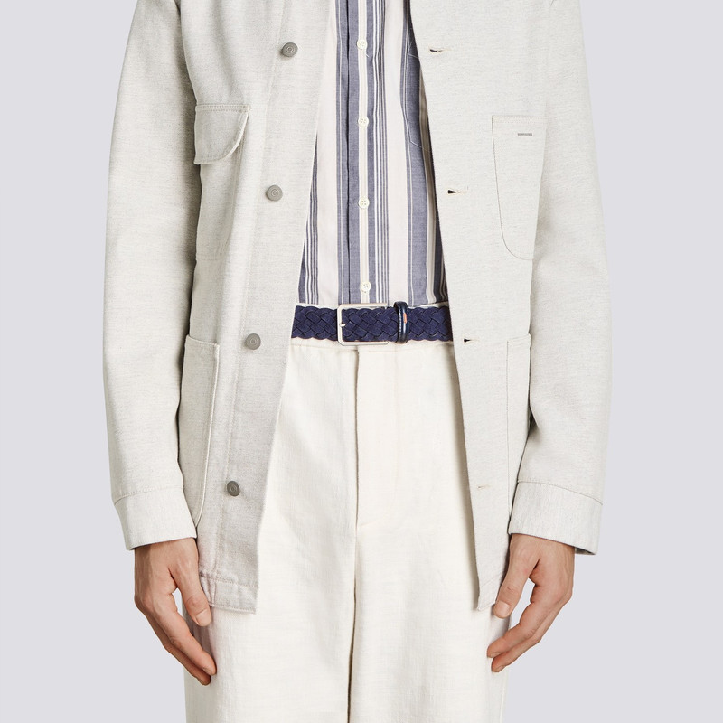 Santoni Blue woven suede belt outlook