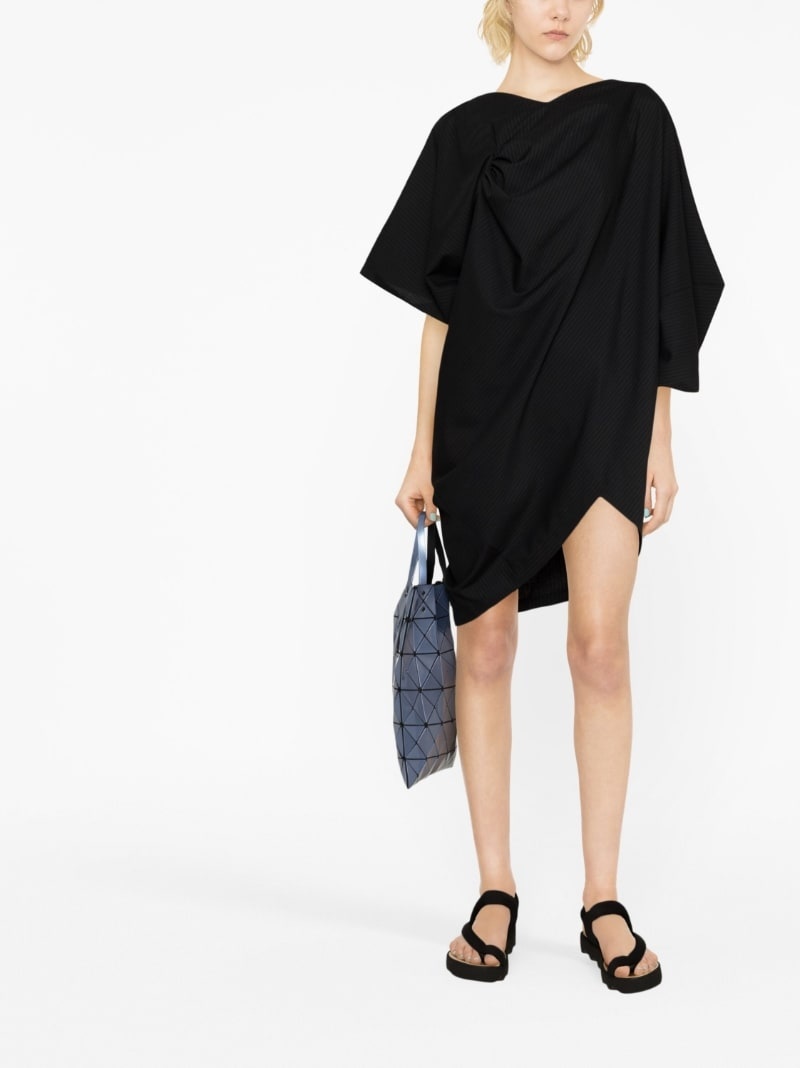 draped asymmetric minidress - 2