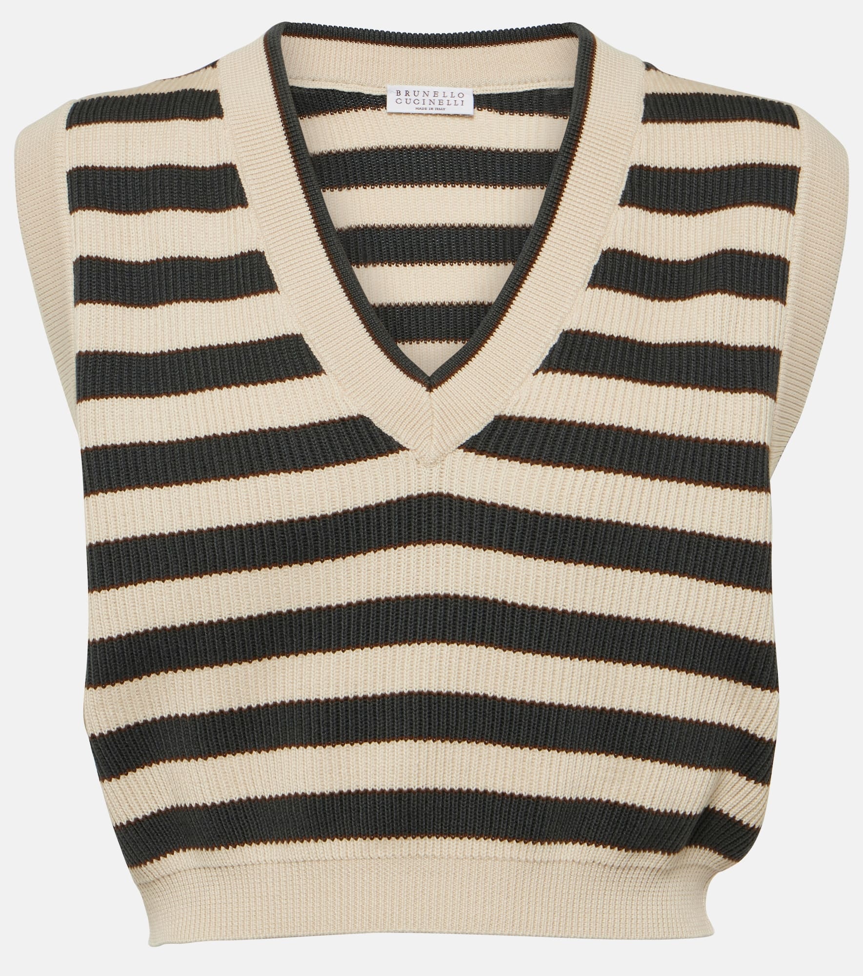 Cotton sweater vest - 1