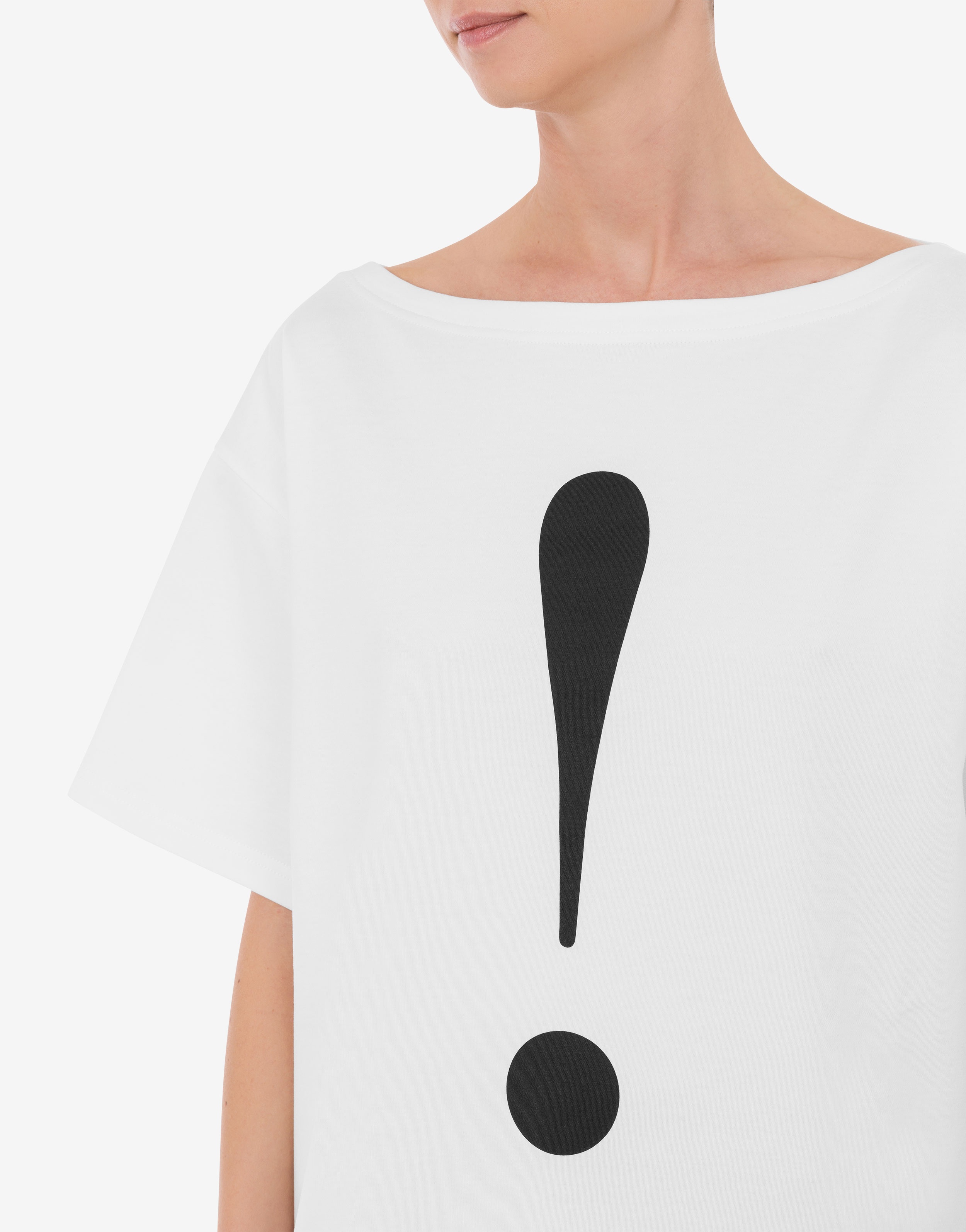 Moschino EXCLAMATION MARK INTERLOCK T-SHIRT | REVERSIBLE