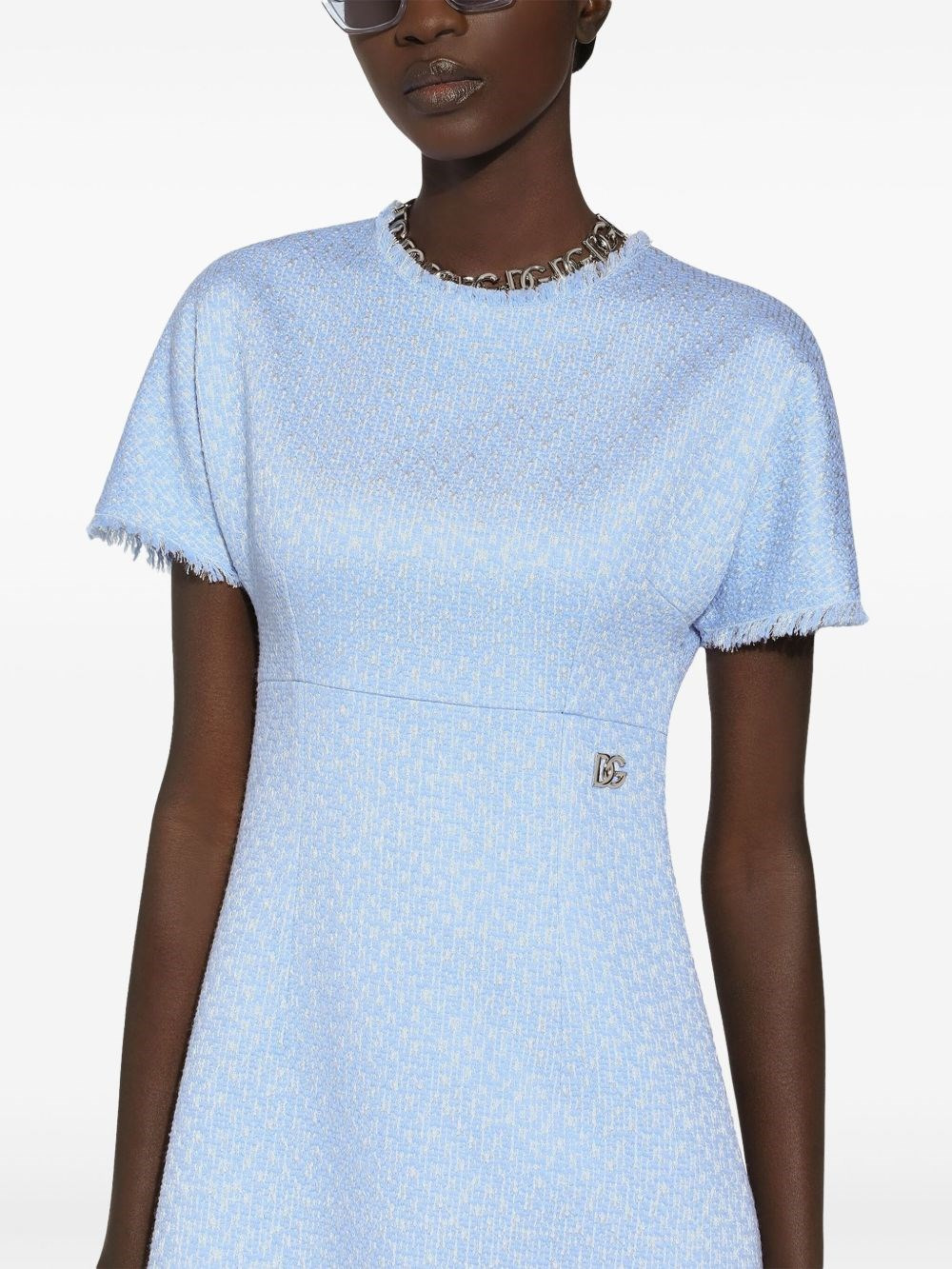 Rachel tweed dress with DG logo - 3