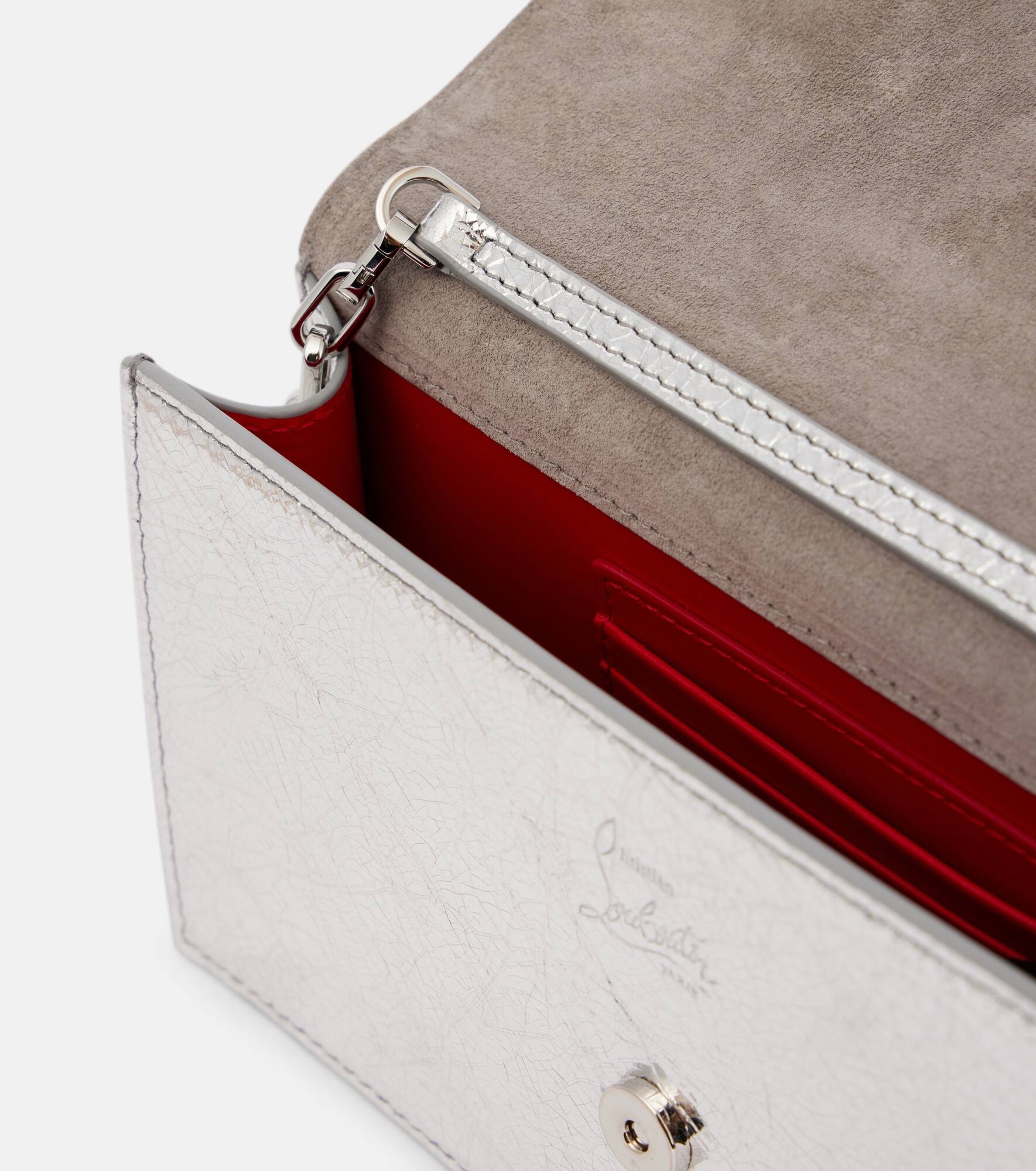 Loubi54 metallic leather clutch - 3