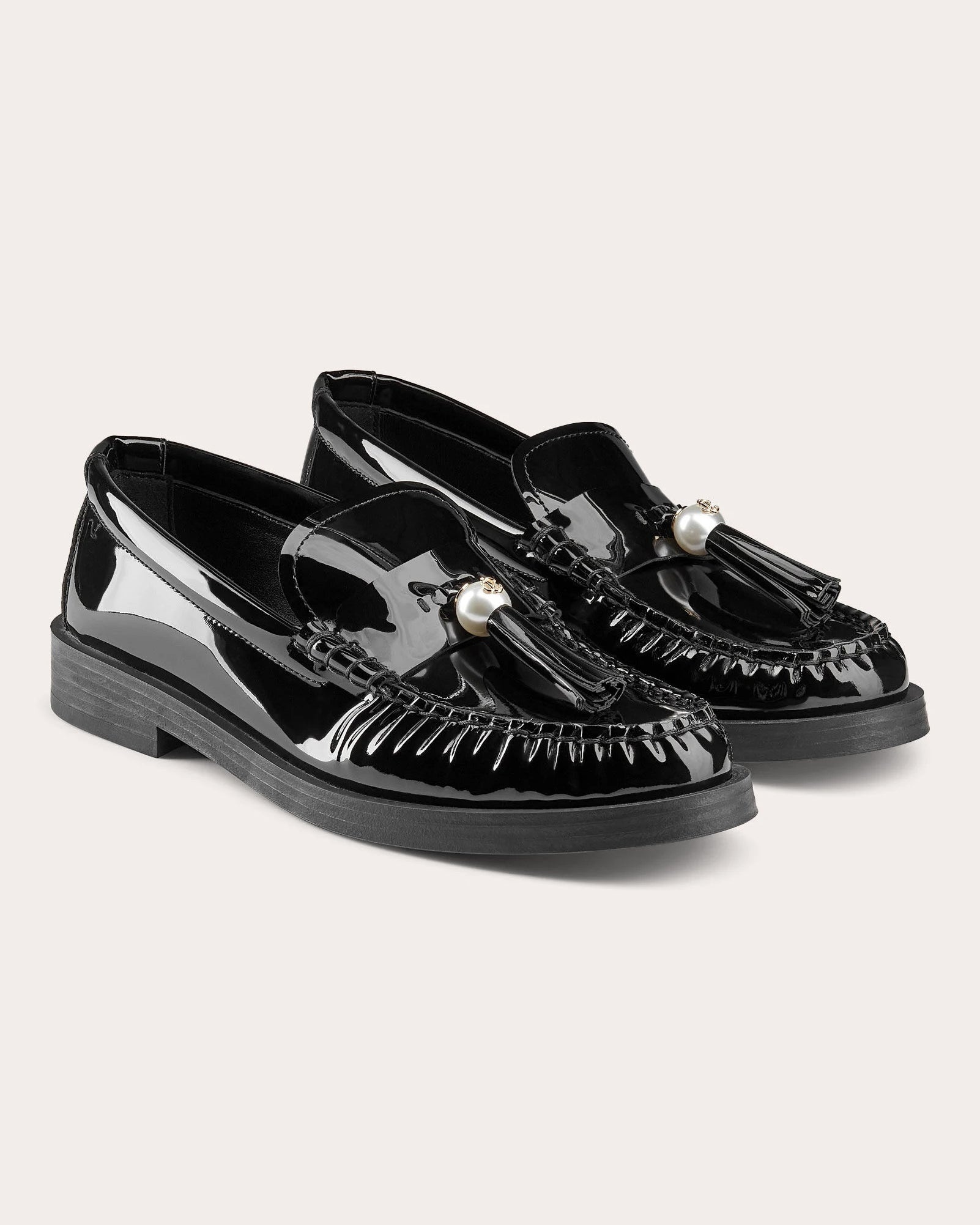 Addie Embellished Tasseled Patent-Leather Loafer - 3