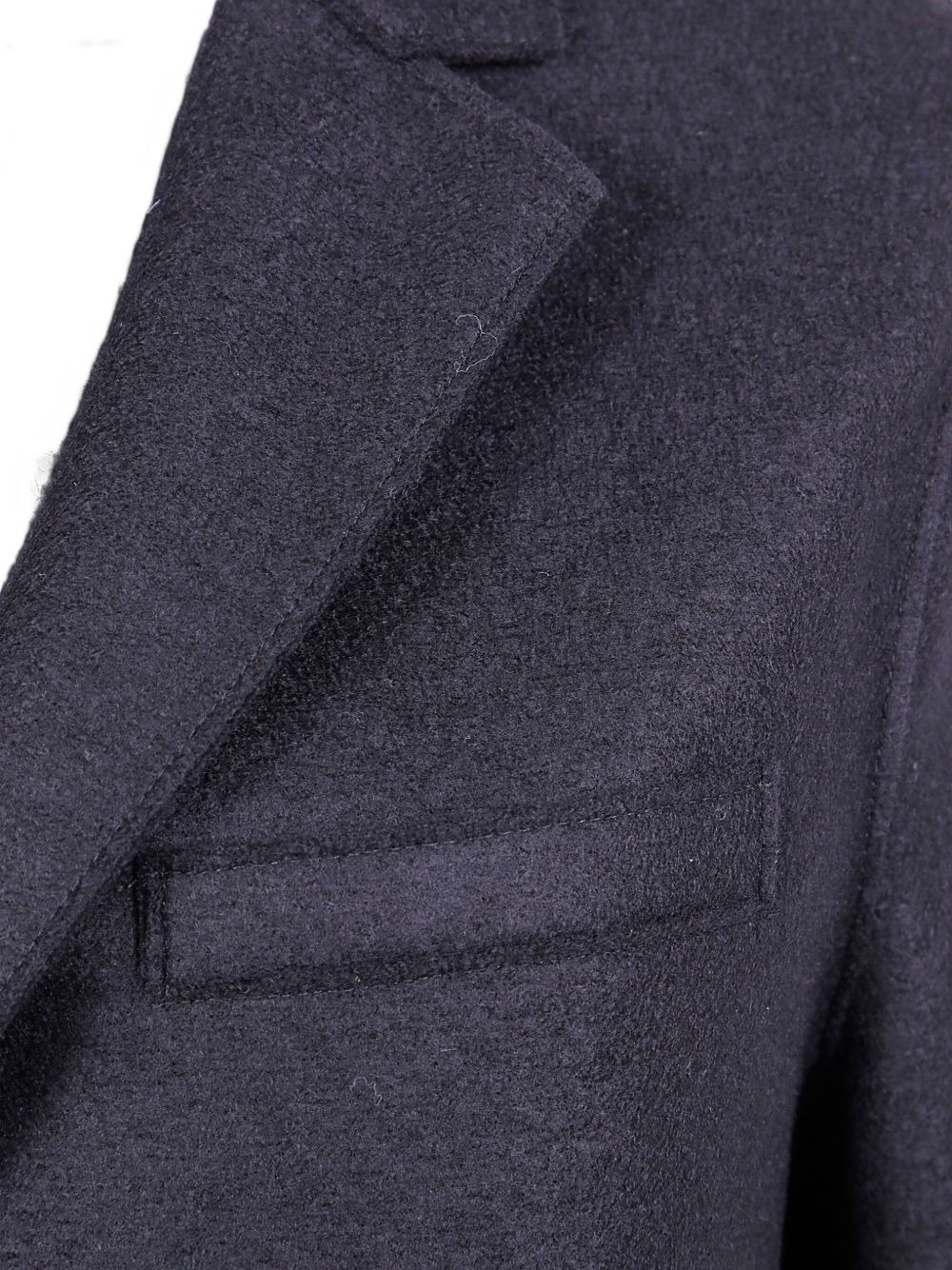 button-fastening wool coat - 3