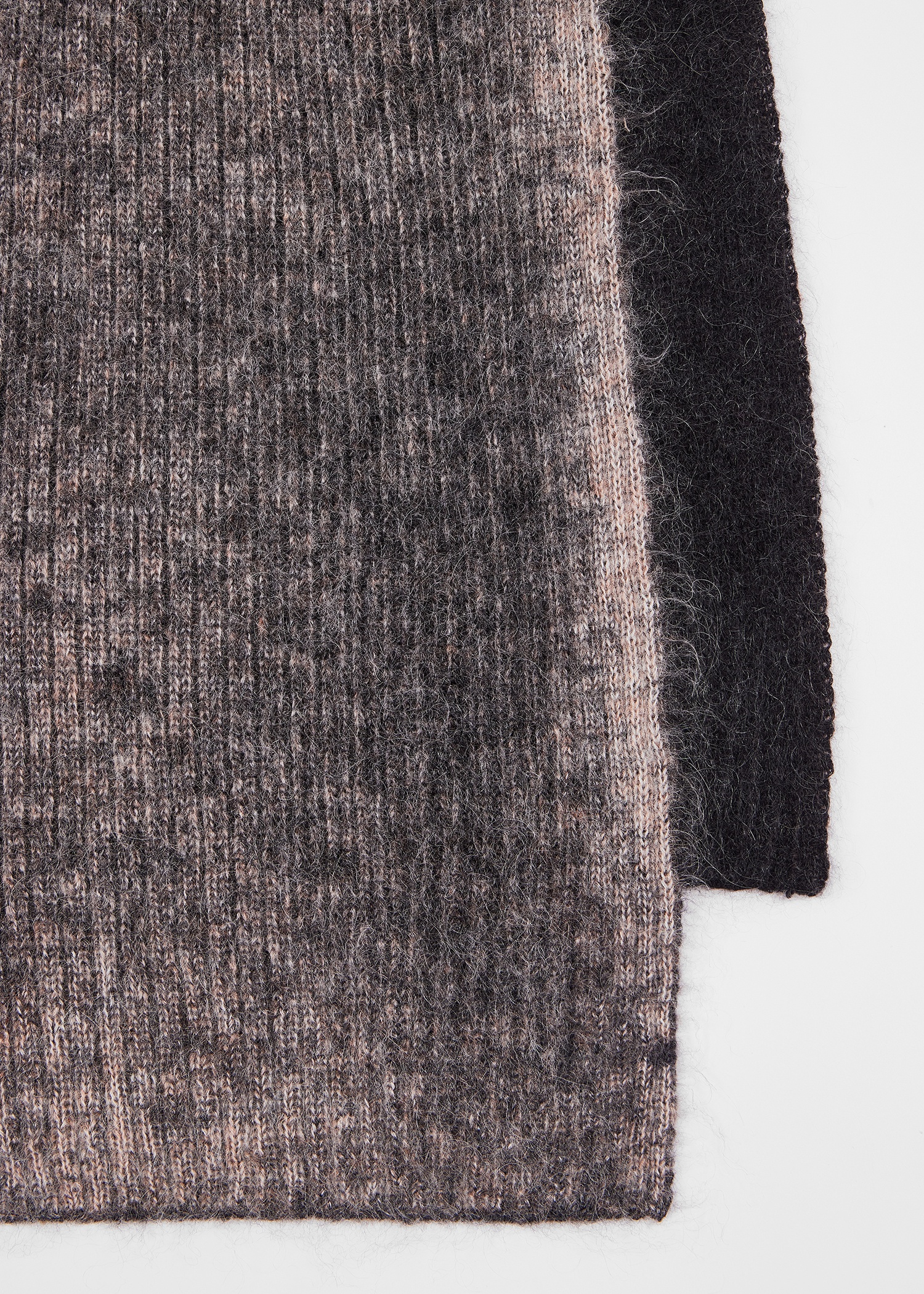 Grey Mohair-Blend Marl Scarf - 2