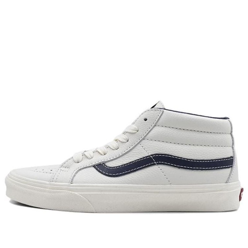 Vans Sk8-Mid Mid-Top Casual Skate Shoes Unisex White Blue VN0A3MV8FS8 - 1