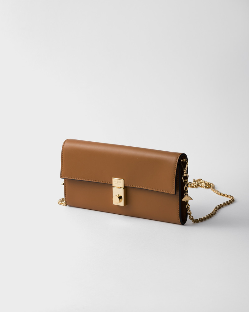 Prada Wallet with leather shoulder strap outlook