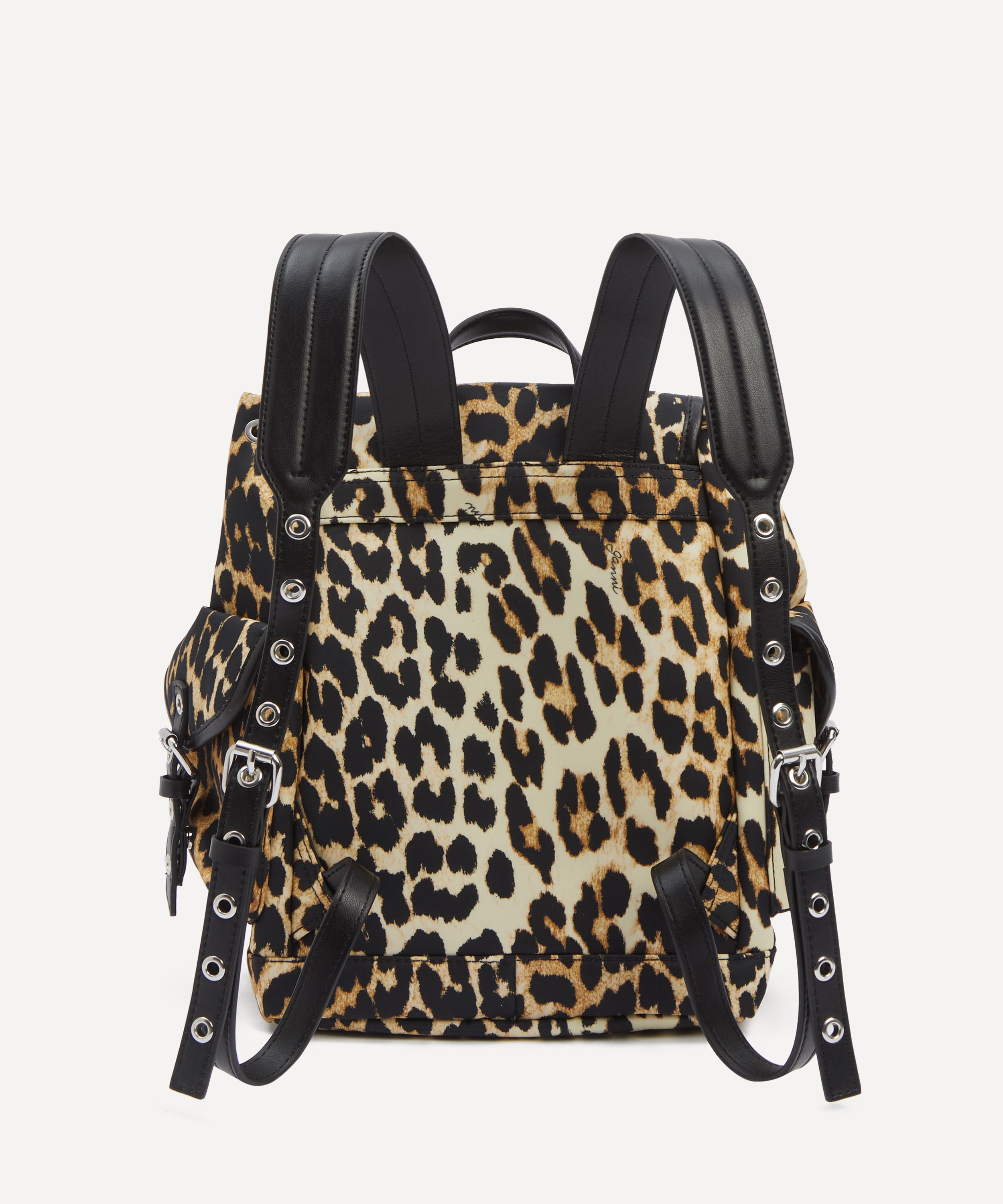 Small Leopard Nylon Bucky Backpack - 4