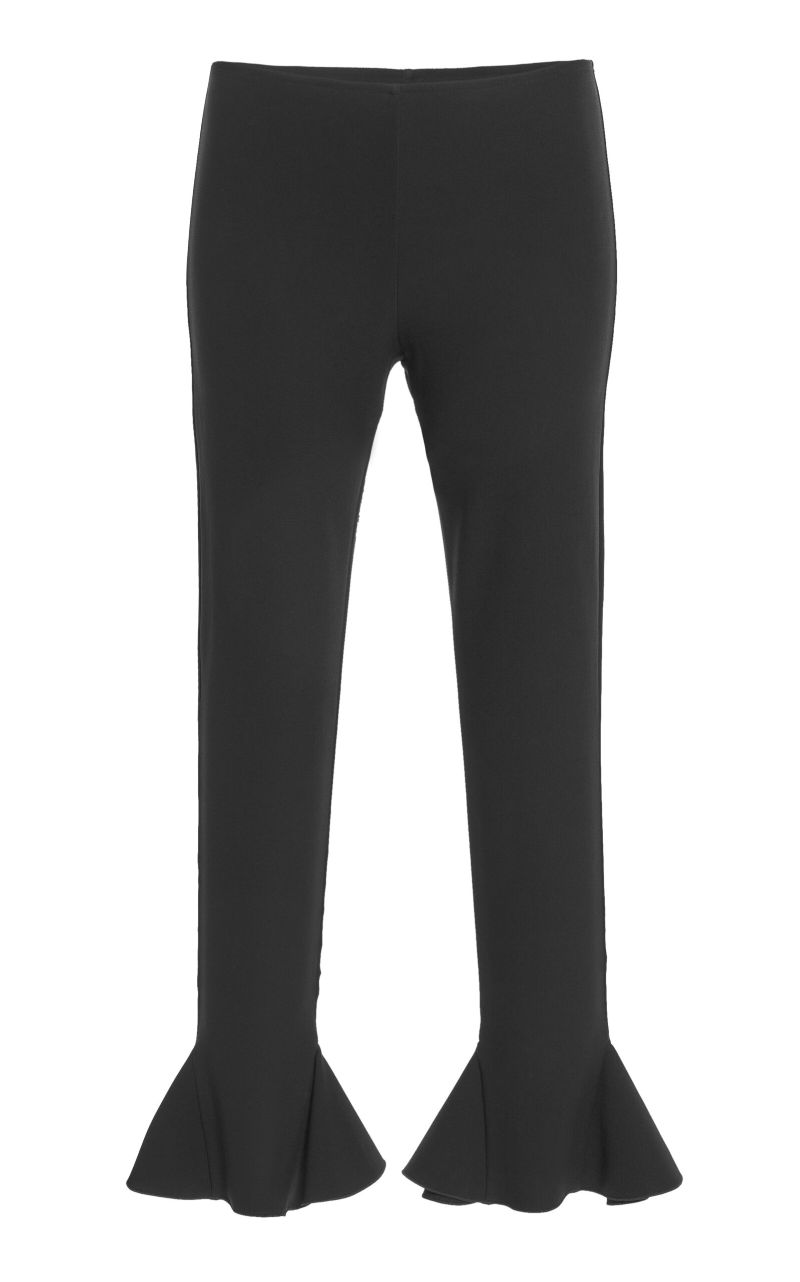 Cropped Flared Trousers black - 1