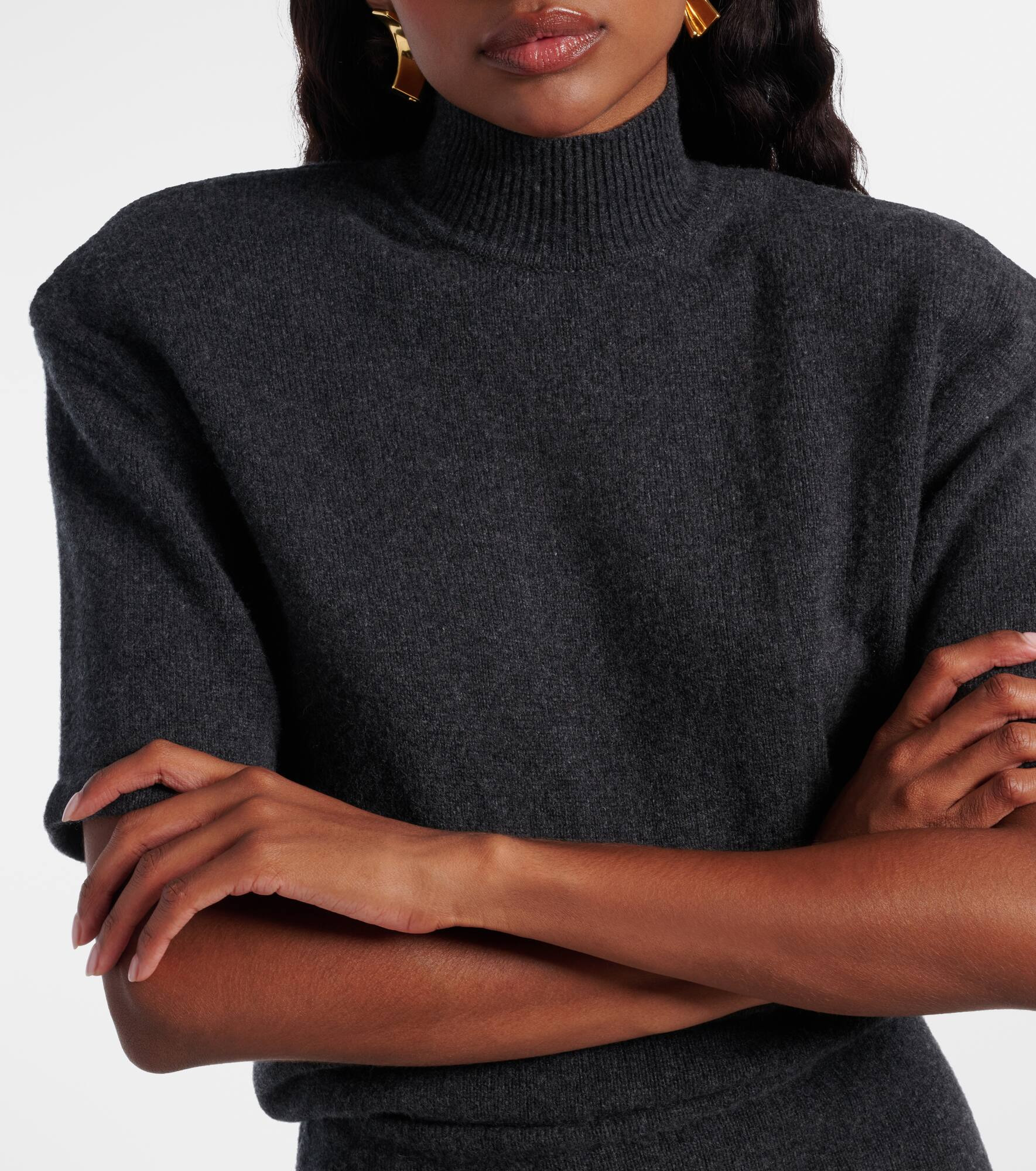 Knitted wool and cashmere minidress - 4